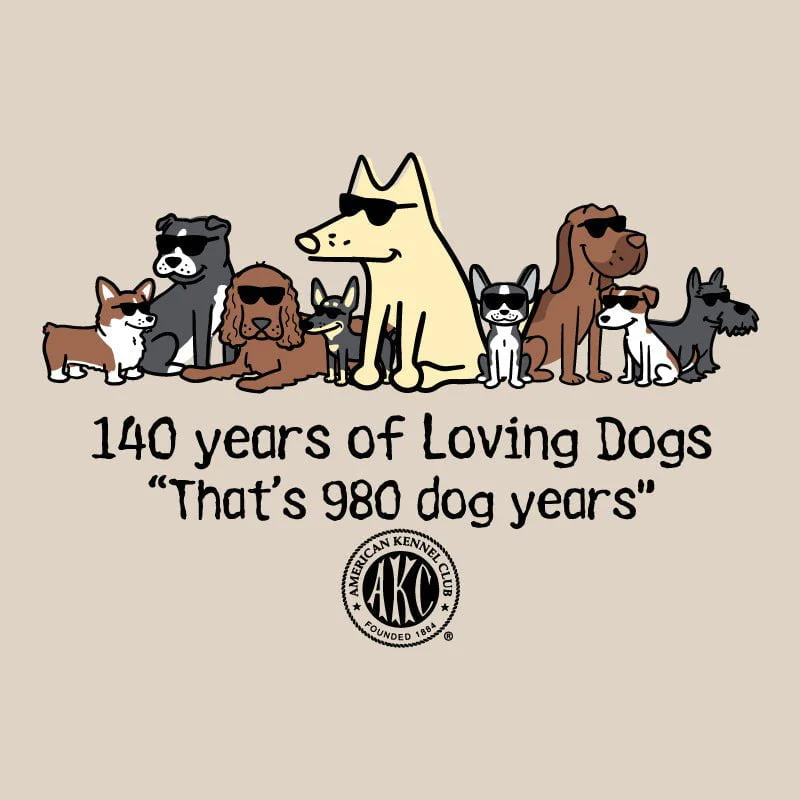 140 Years of Loving Dogs - Ladies Curvy V-Neck Tee - Image 2
