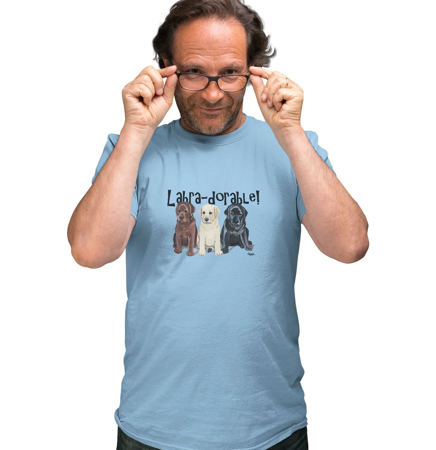 Labra-dorable Three Puppies - Adult Unisex T-Shirt - Image 3
