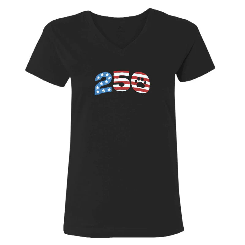 250 Paw - Ladies T-Shirt V-Neck - Image 3