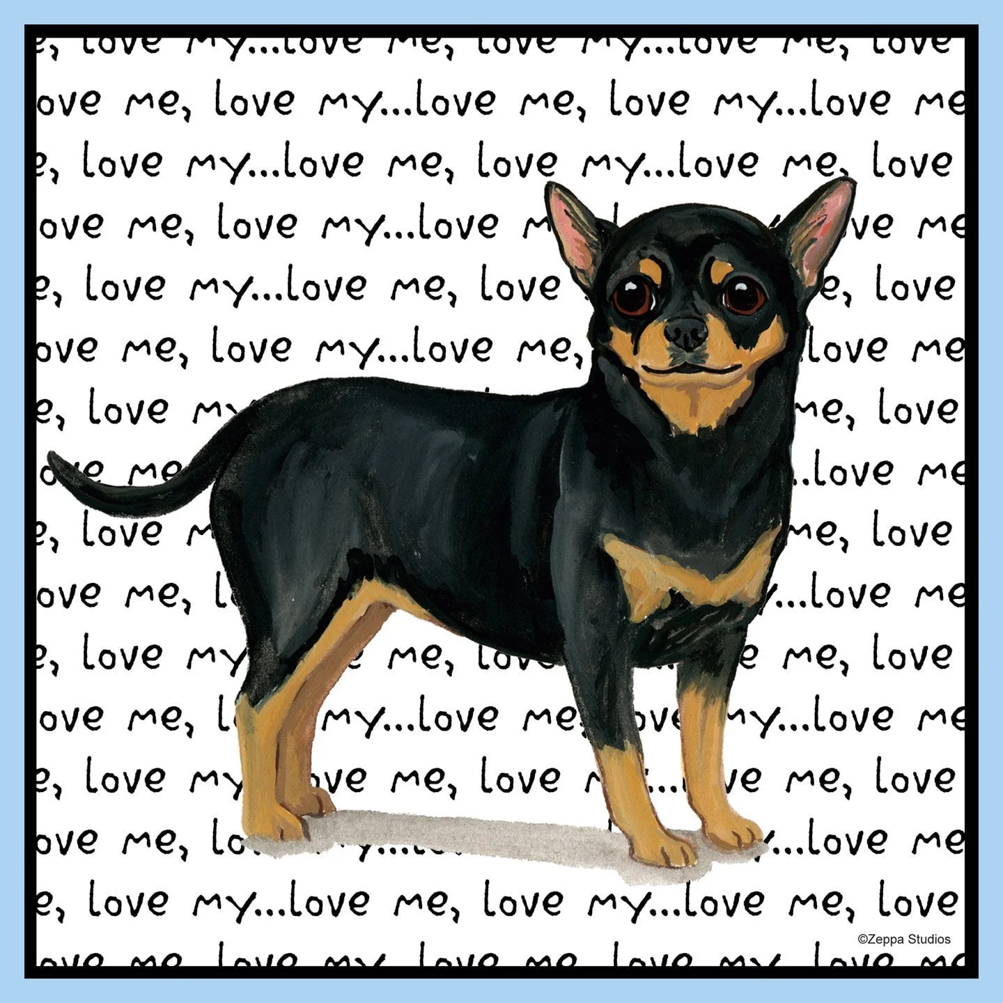 Chihuahua Love Text - Adult Unisex T-Shirt - Image 2