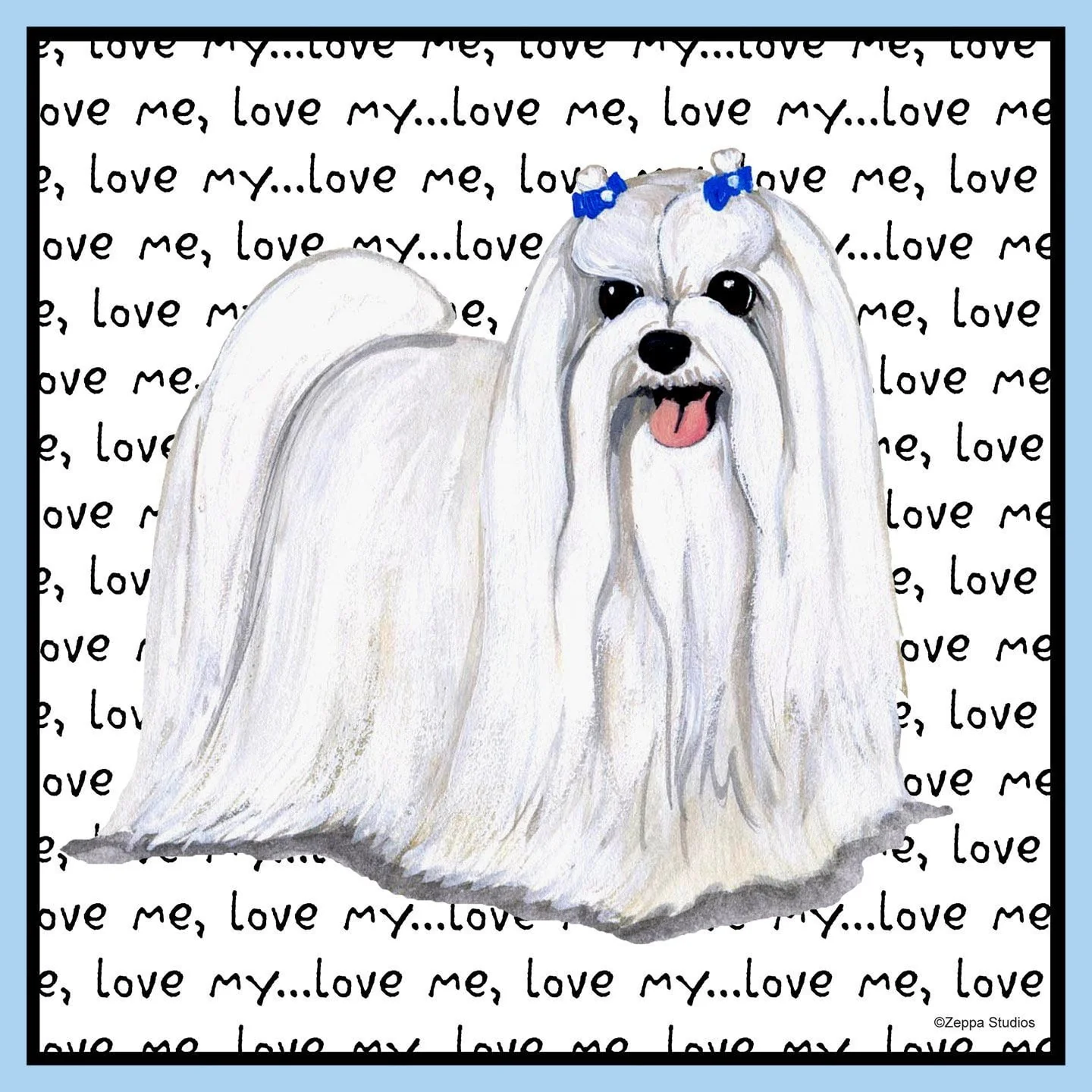 Maltese Love Text - Adult Unisex T-Shirt - Image 2