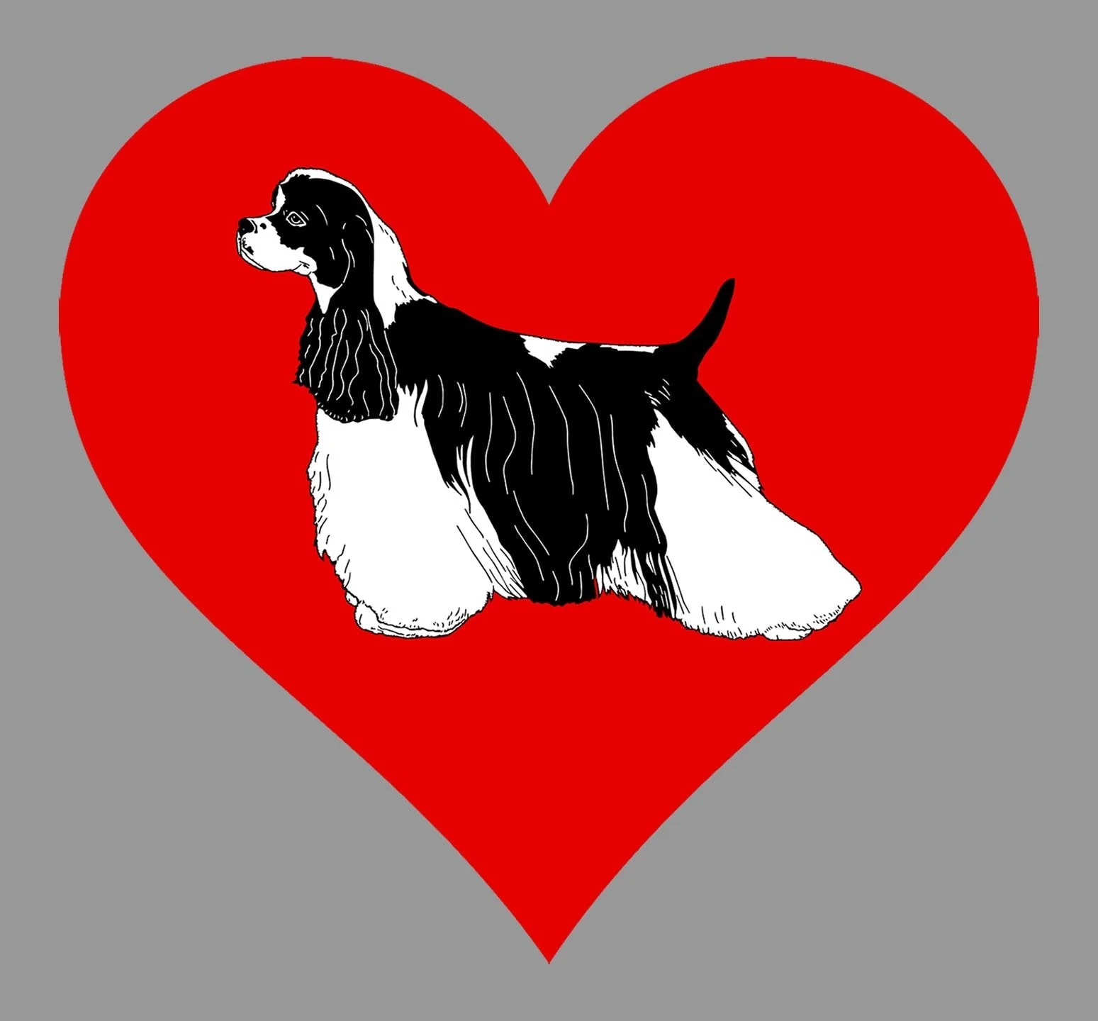 American Cocker Spaniel on Heart Left Chest - Full-Zip Hoodie Sweatshirt - Image 2
