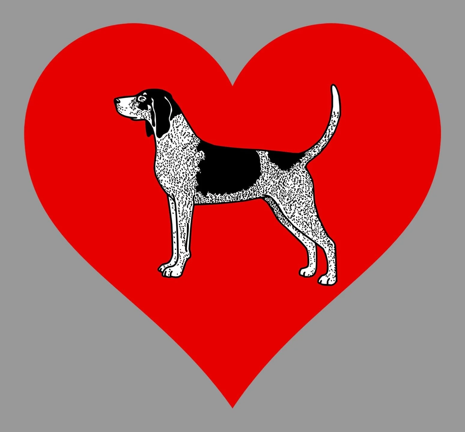 Bluetick Coonhound on Heart Left Chest - Full-Zip Hoodie Sweatshirt - Image 2