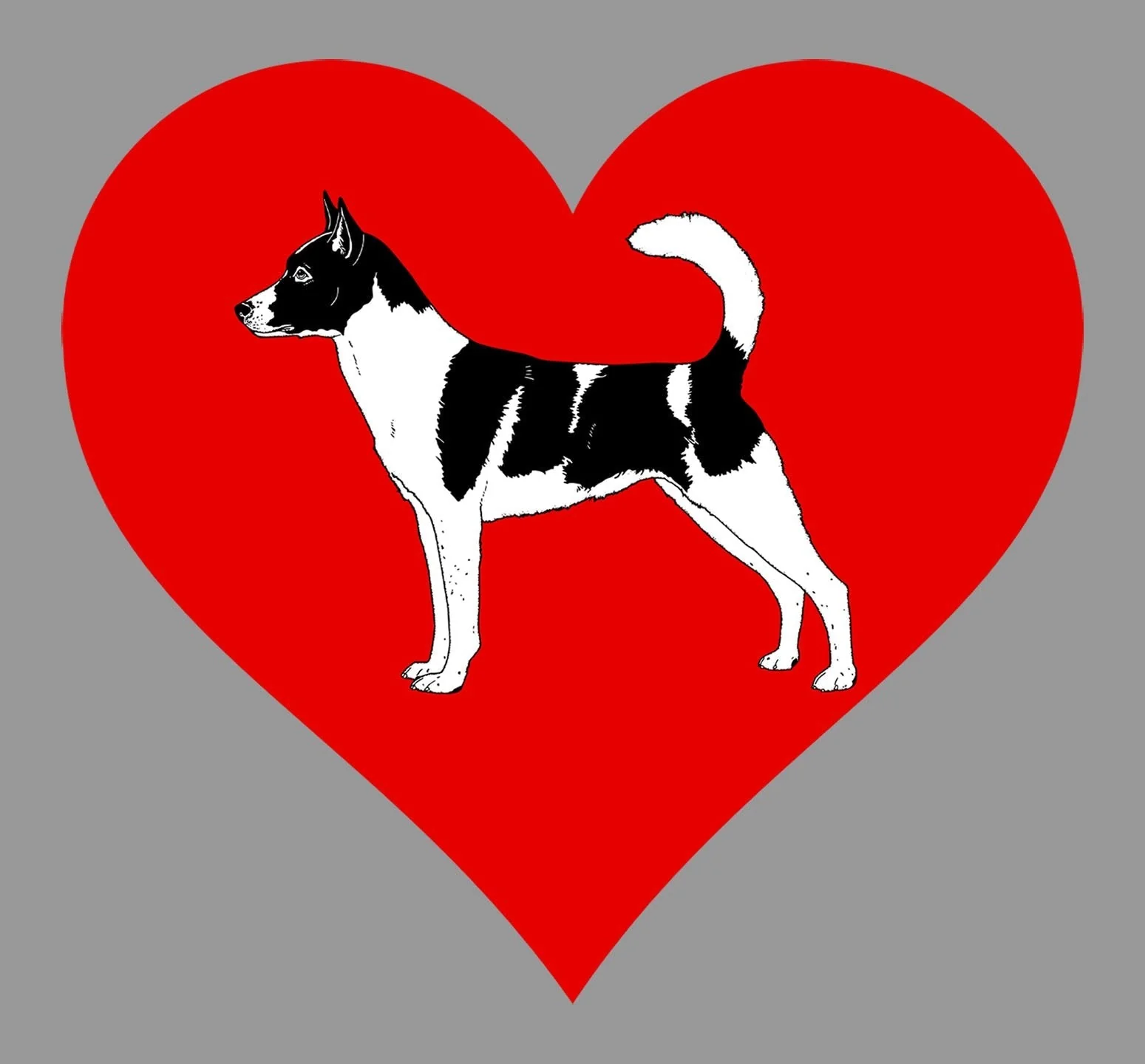 Canaan Dog on Heart Left Chest - Full-Zip Hoodie Sweatshirt - Image 2