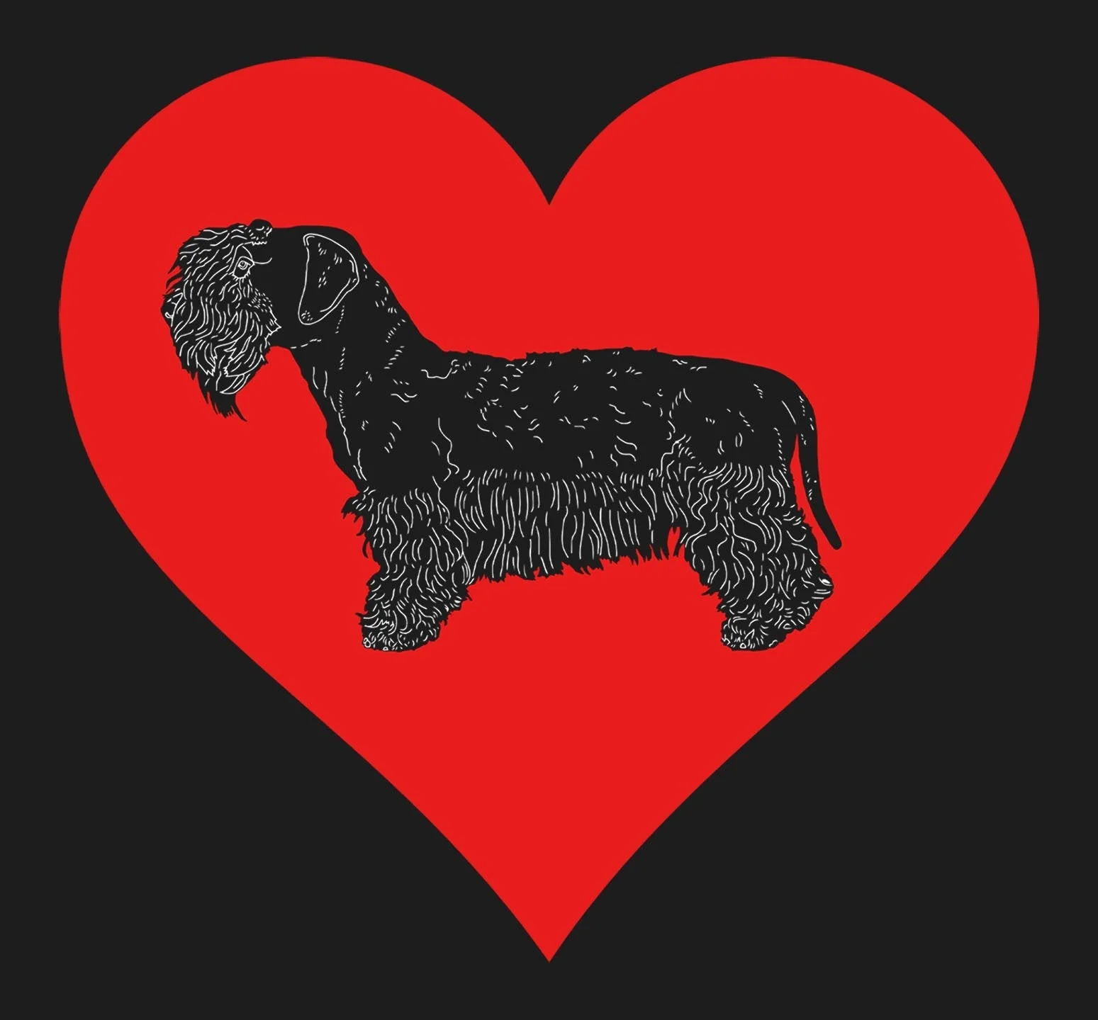 Cesky Terrier on Heart Left Chest - Full-Zip Hoodie Sweatshirt - Image 2