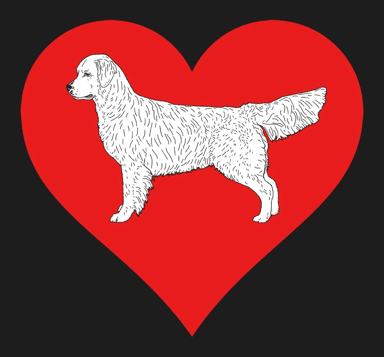 Golden Retriever on Heart Left Chest - Women's Full-Zip Hoodie Sweatshirt - Image 2