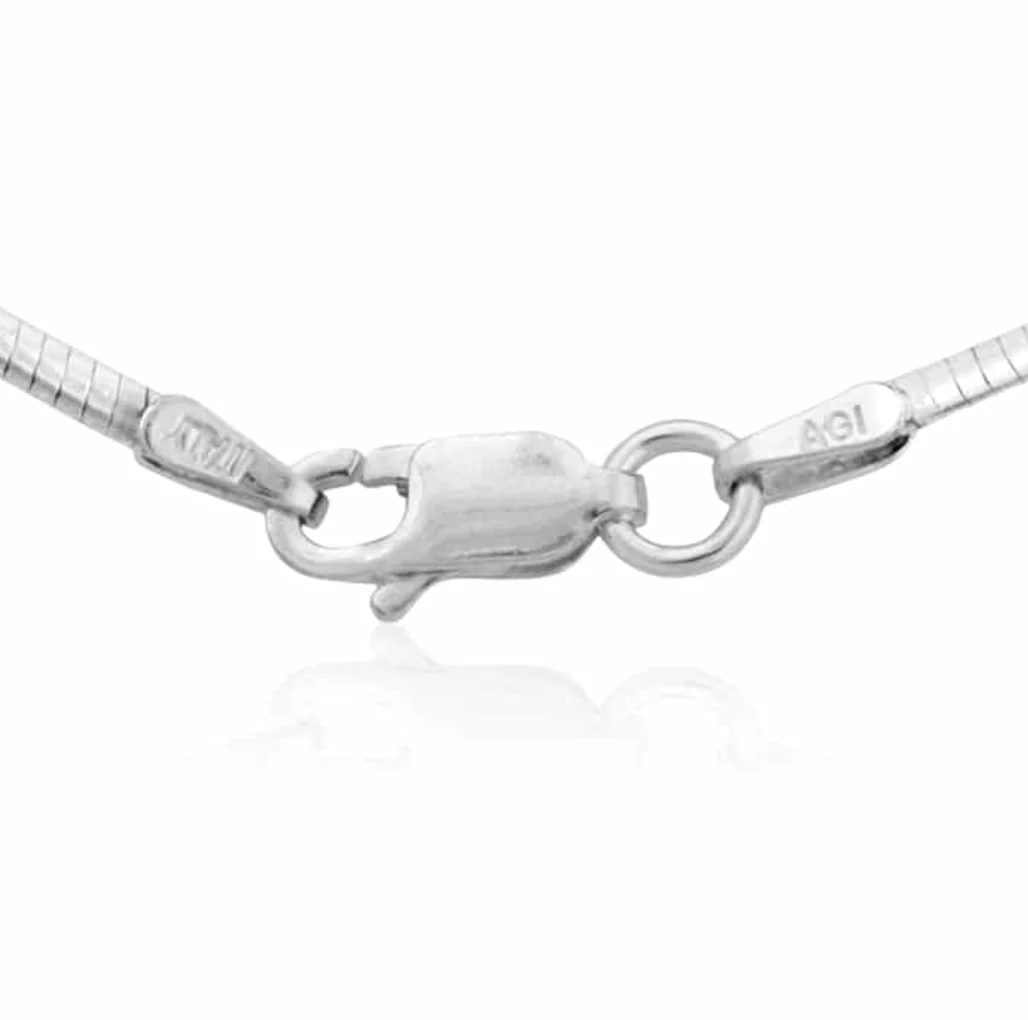 Sterling Silver 2mm Omega Chain - Image 2