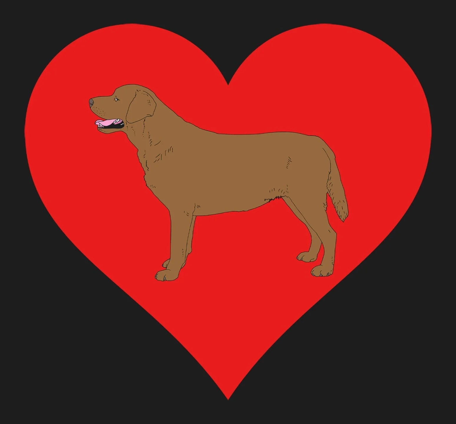 Chocolate Labrador Retriever on Heart Left Chest - Women's Full-Zip Hoodie Sweatshirt - Image 2