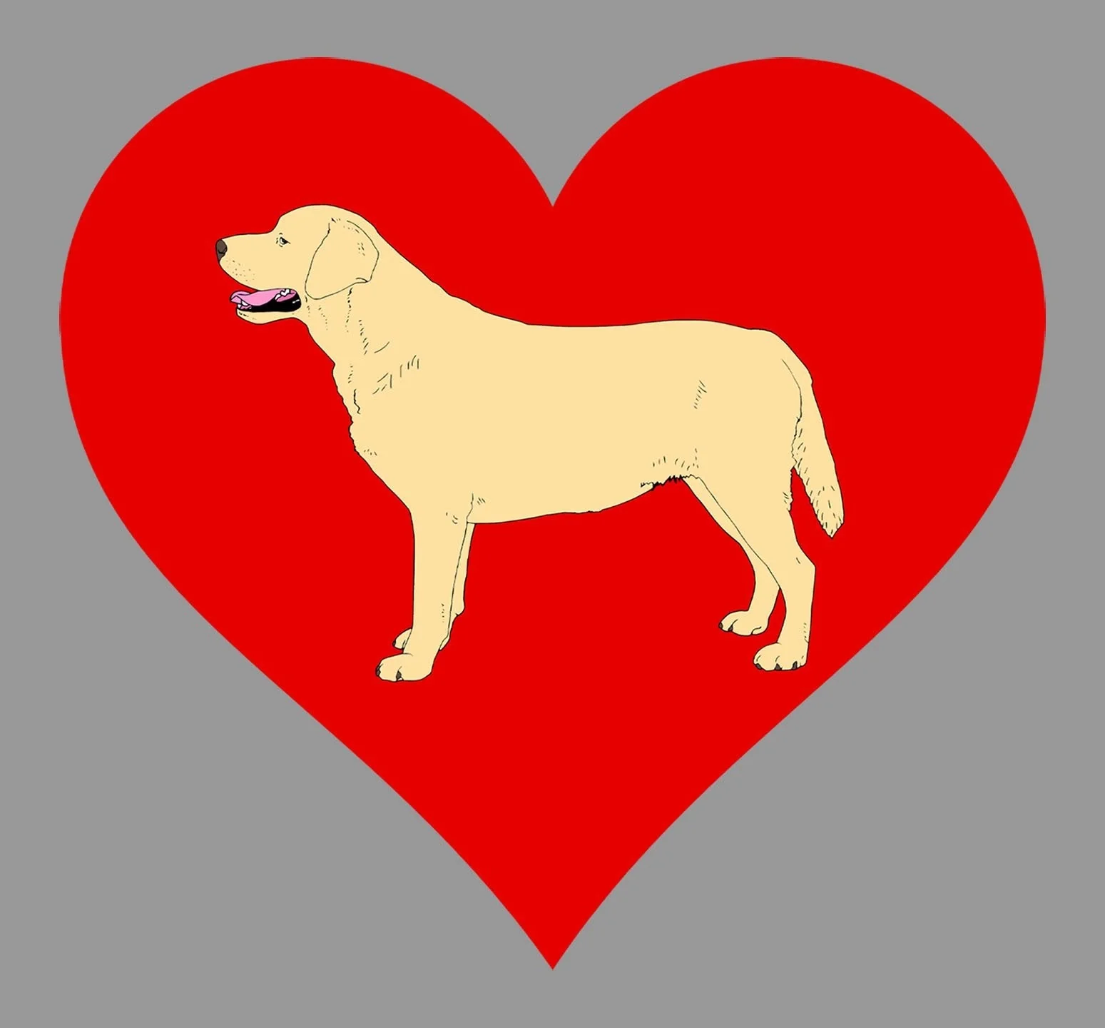 Yellow Labrador Retriever on Heart Left Chest - Women's Full-Zip Hoodie Sweatshirt - Image 2