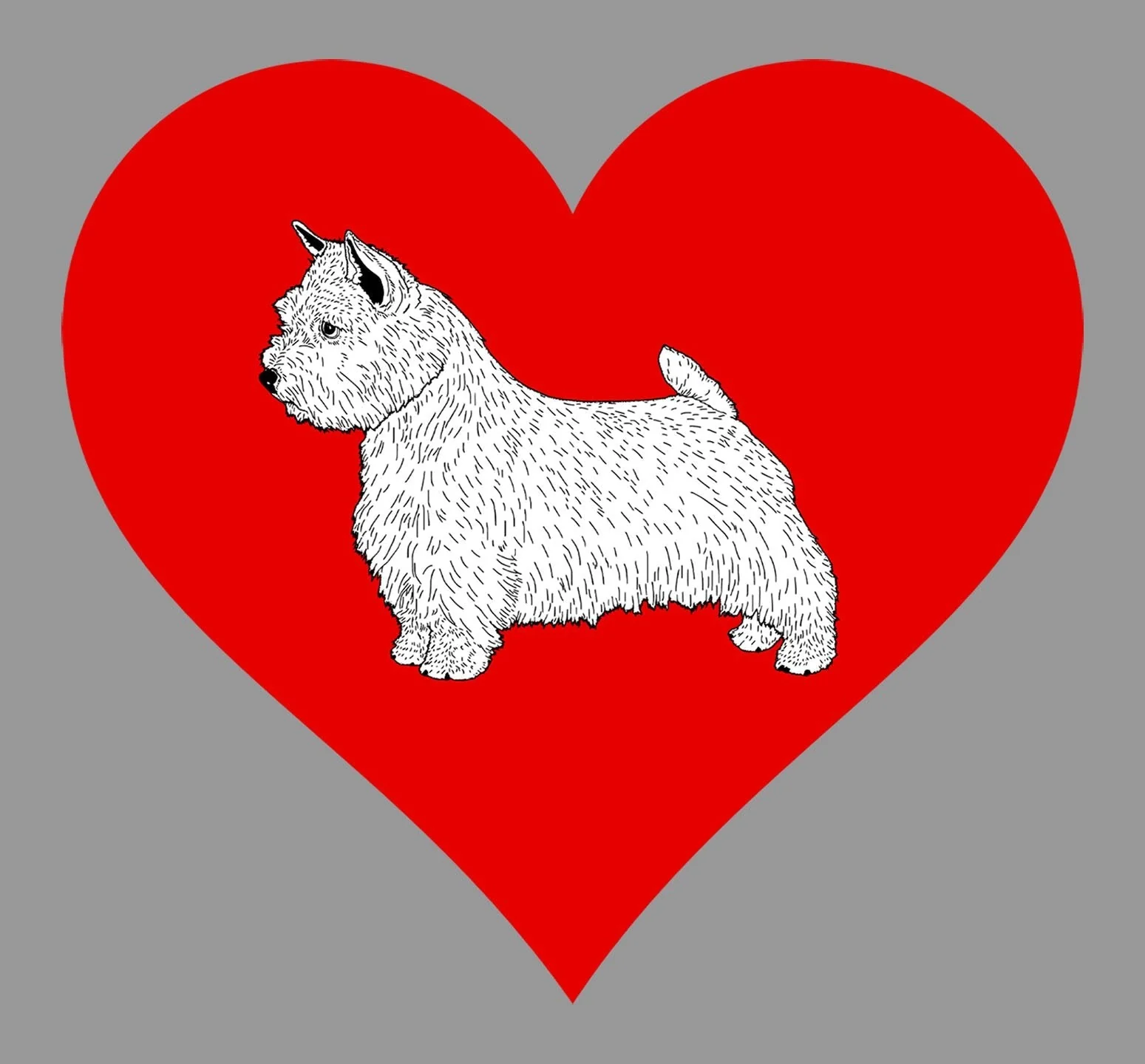 Norwich Terrier on Heart Left Chest - Full-Zip Hoodie Sweatshirt - Image 2