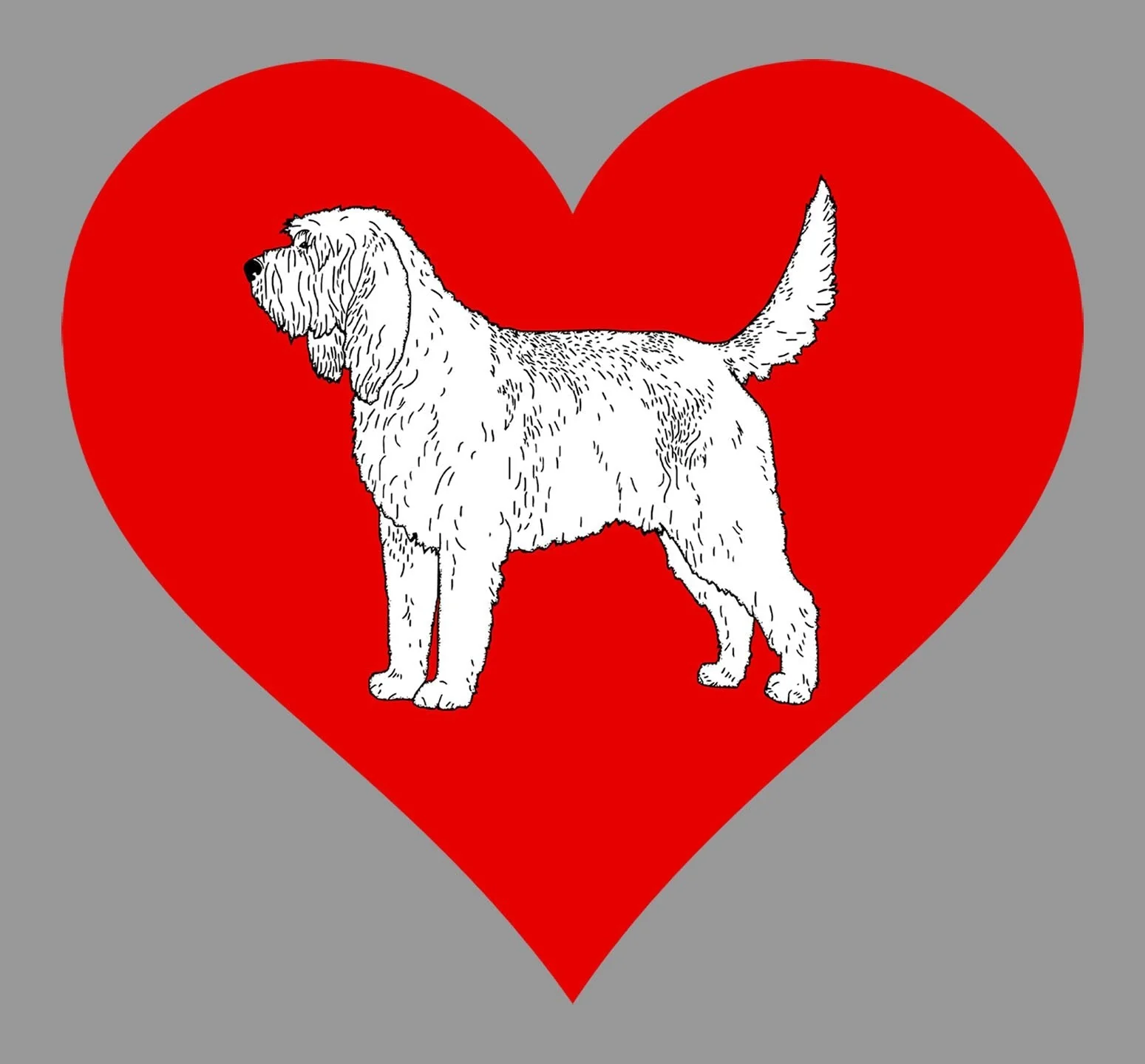 Otterhound on Heart Left Chest - Full-Zip Hoodie Sweatshirt - Image 2
