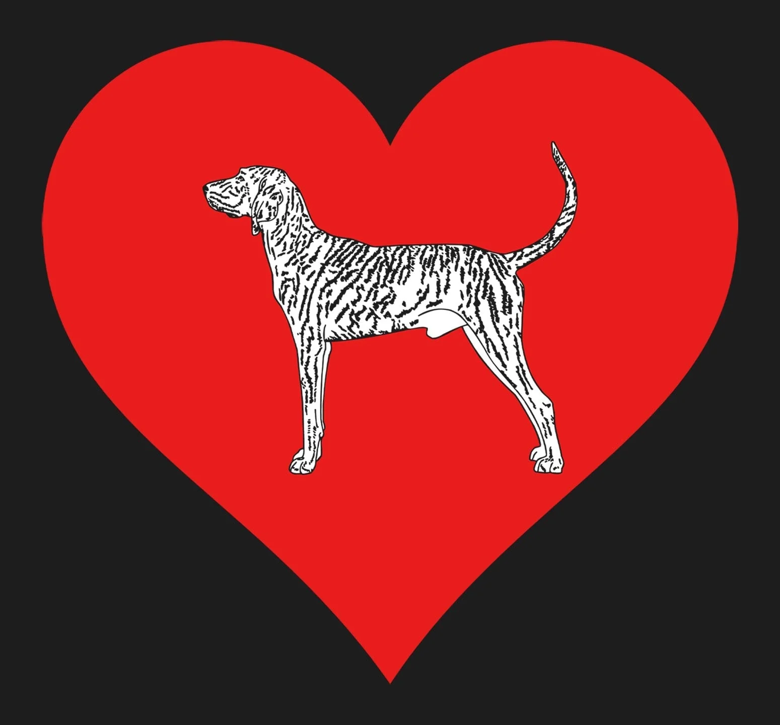 Plott Hound on Heart Left Chest - Full-Zip Hoodie Sweatshirt - Image 2