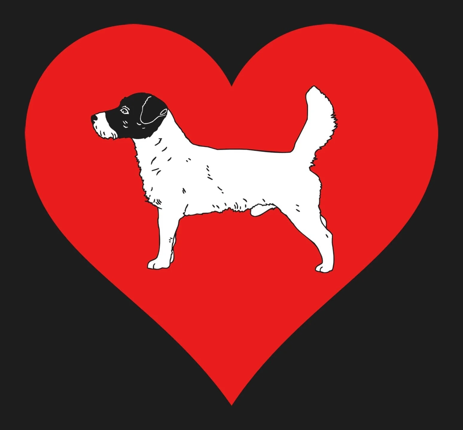Russell Terrier on Heart Left Chest - Full-Zip Hoodie Sweatshirt - Image 2