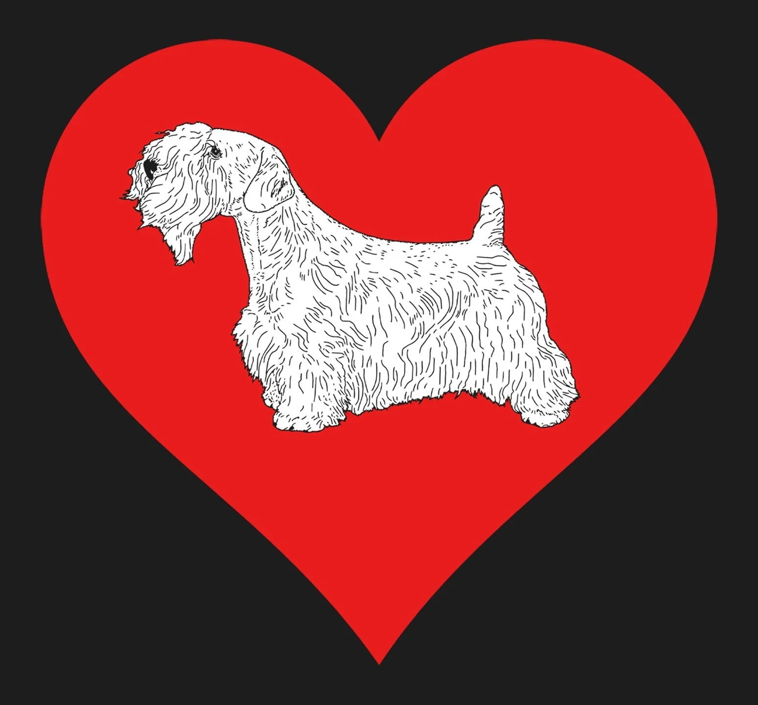 Sealyham Terrier on Heart Left Chest - Full-Zip Hoodie Sweatshirt - Image 2