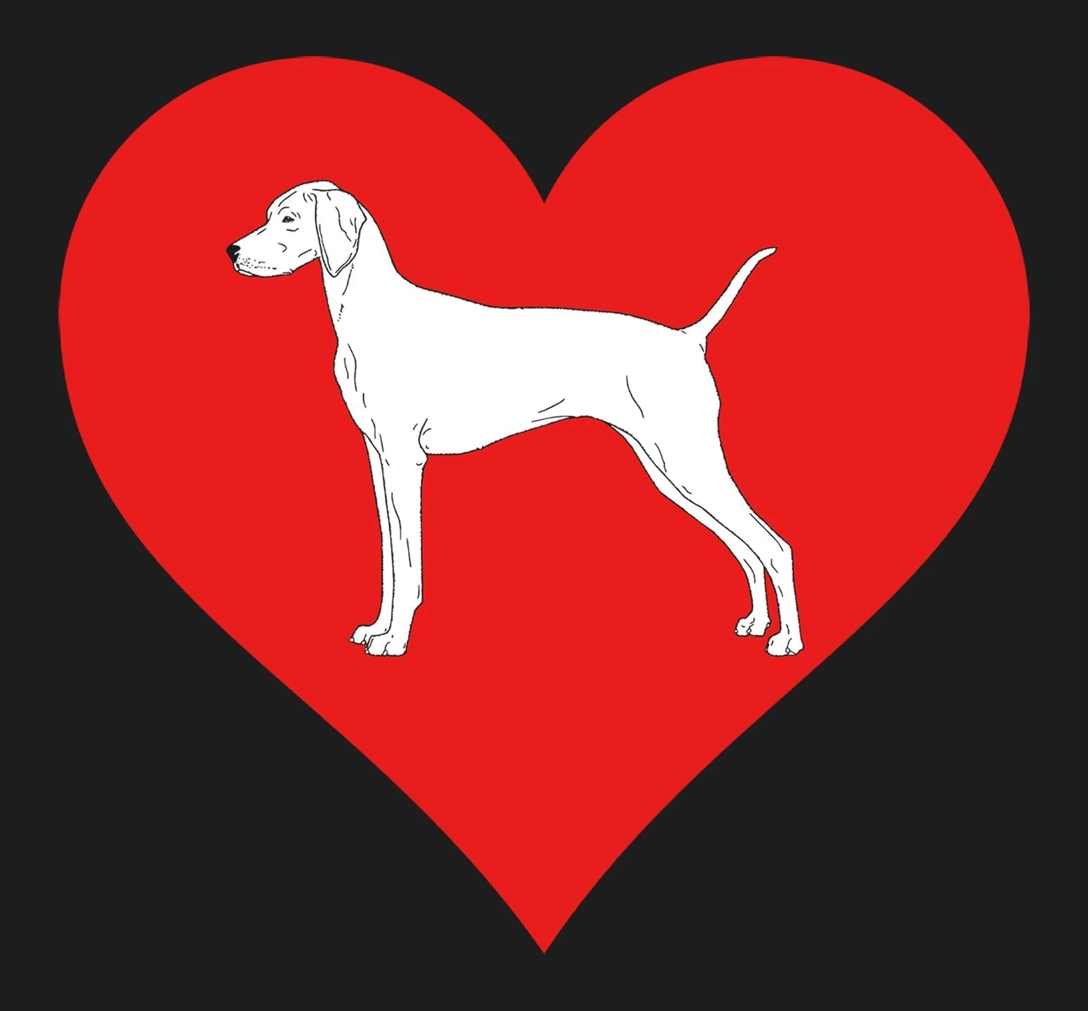 Vizsla on Heart Left Chest - Full-Zip Hoodie Sweatshirt - Image 2