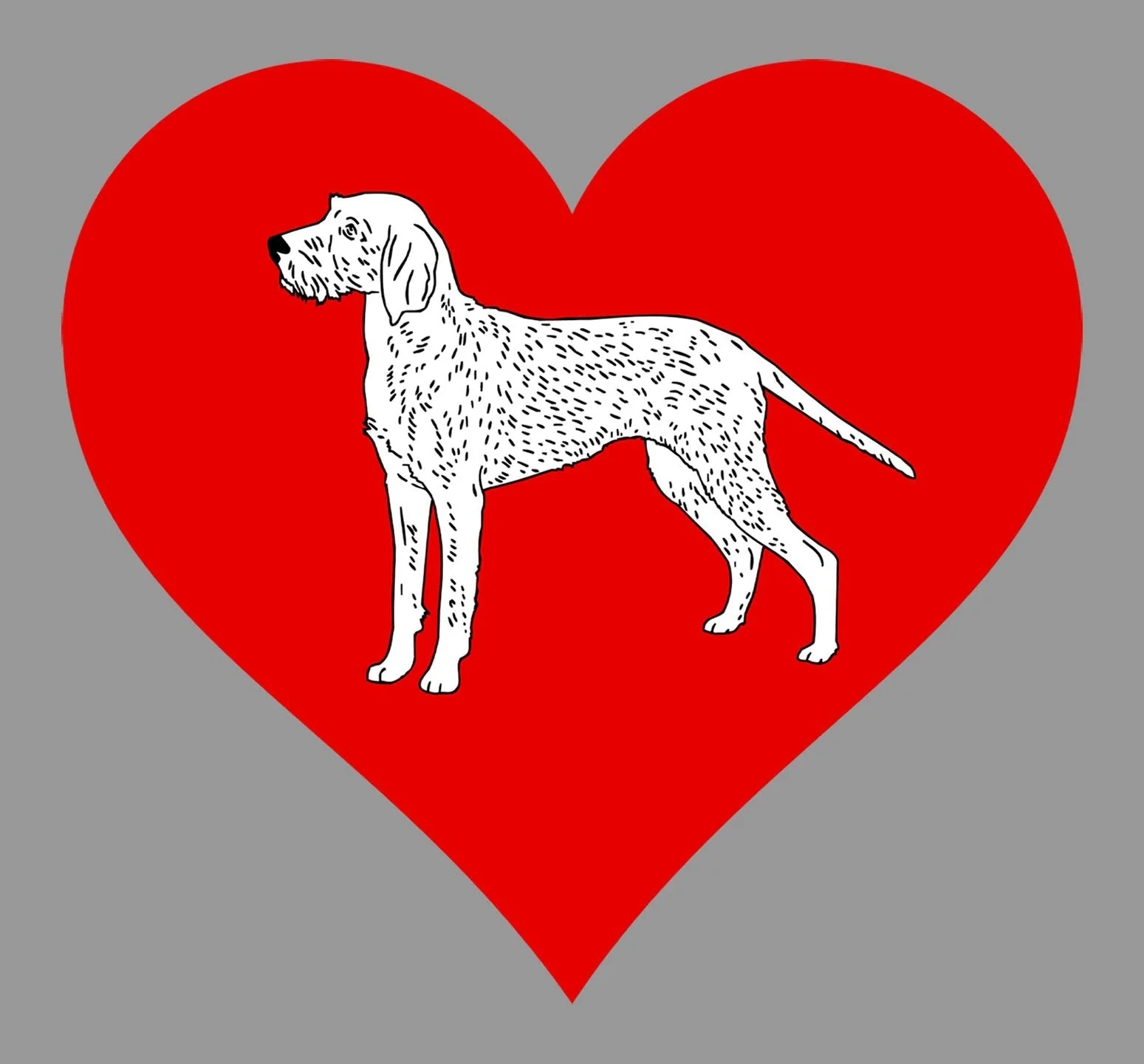 Wirehaired Vizsla on Heart Left Chest - Full-Zip Hoodie Sweatshirt - Image 2