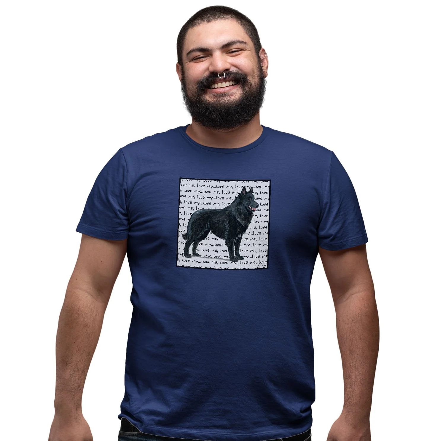 Belgian Shepherd Love Text - Adult Unisex T-Shirt - Image 3