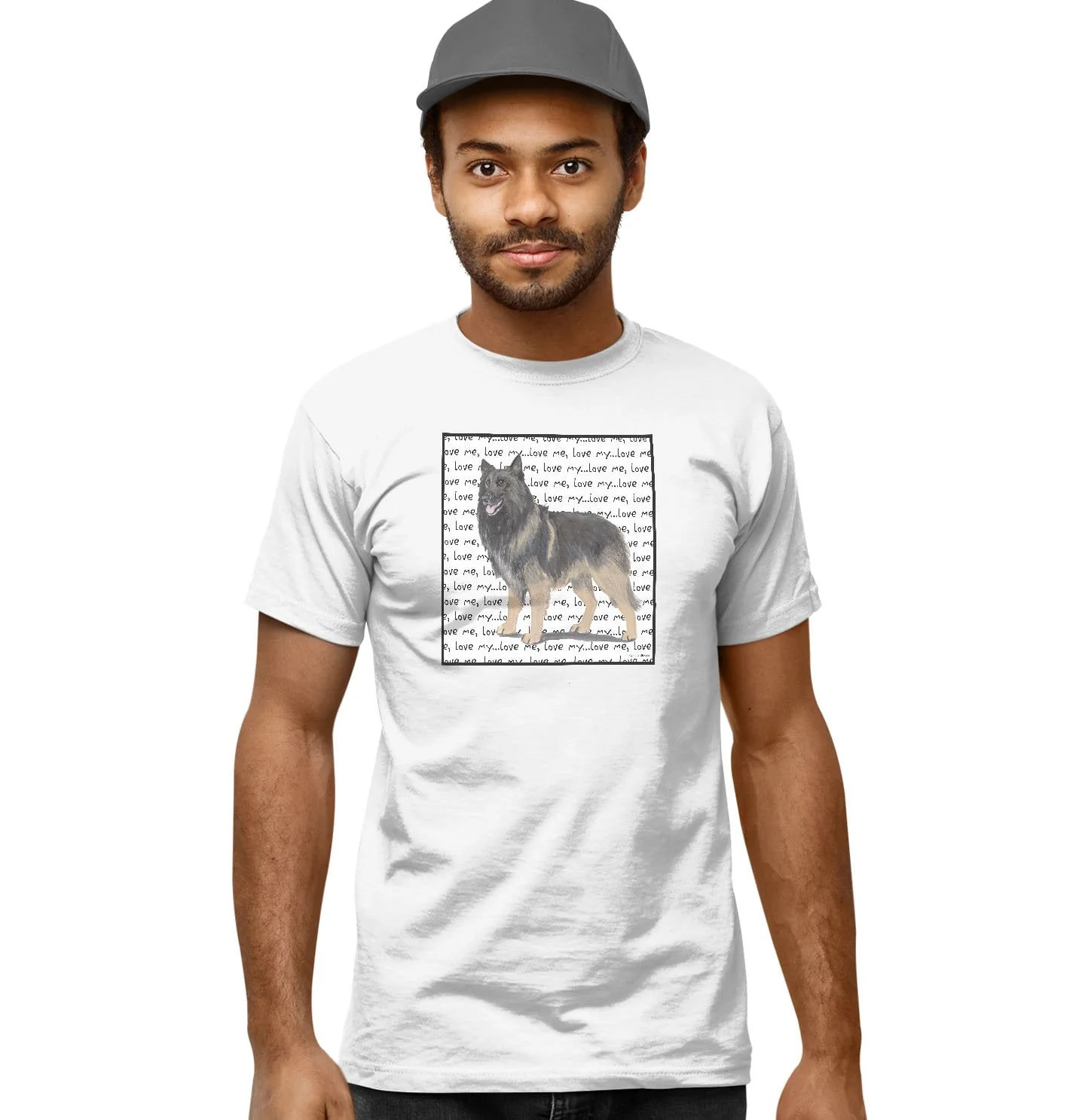 Belgian Tervuren Love Text - Adult Unisex T-Shirt - Image 5