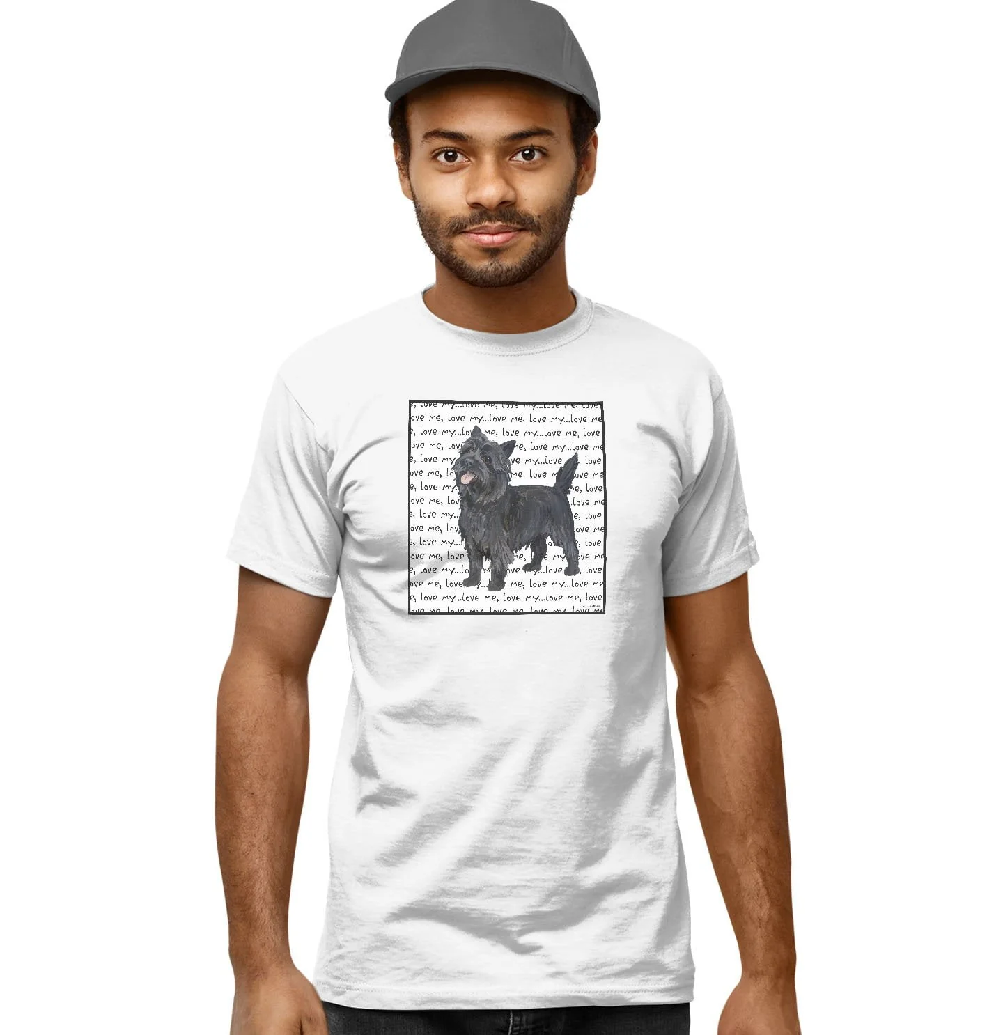 Cairn Terrier Love Text - Adult Unisex T-Shirt - Image 6