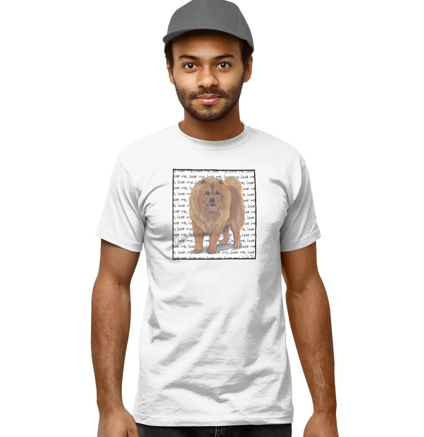 Chow Chow Love Text - Adult Unisex T-Shirt - Image 6