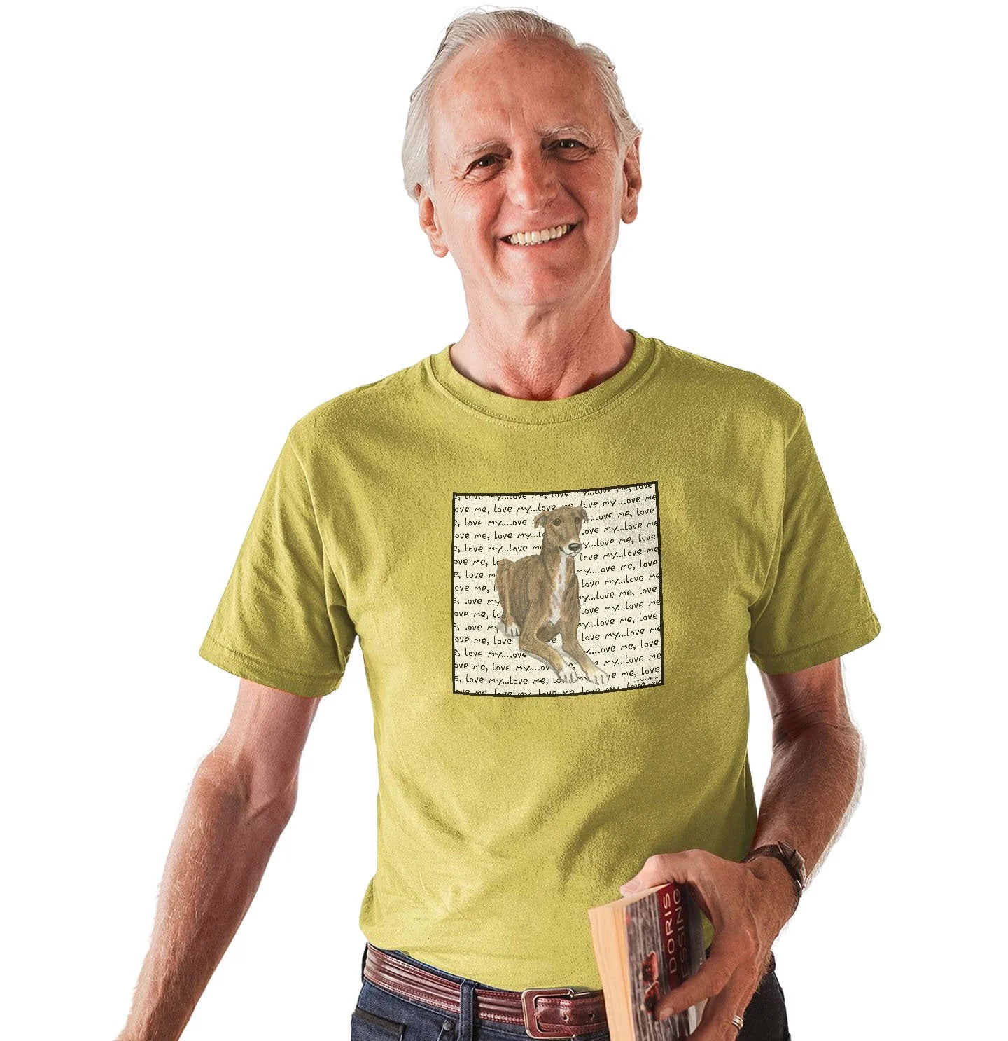 Greyhound Love Text - Adult Unisex T-Shirt - Image 4