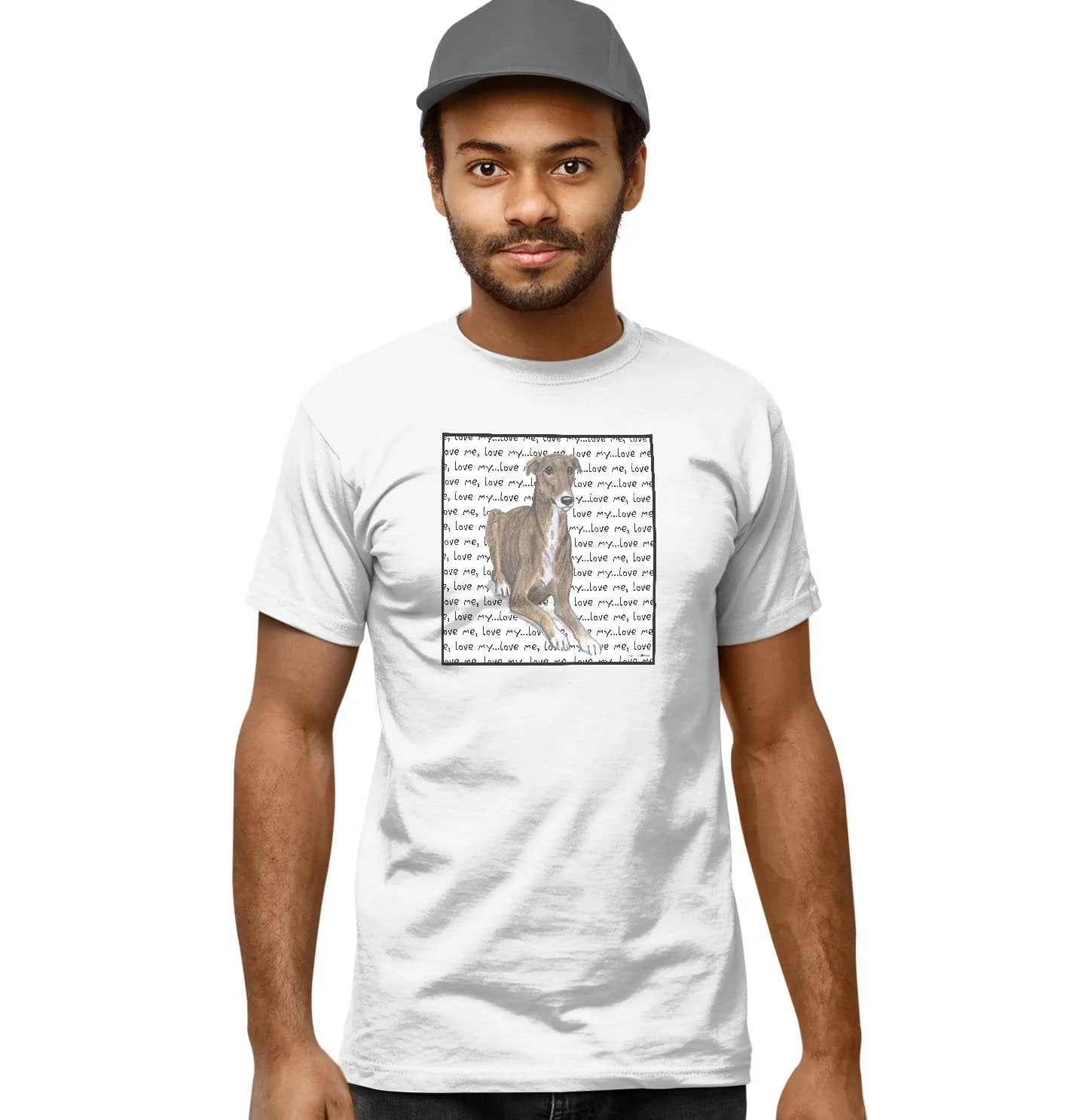 Greyhound Love Text - Adult Unisex T-Shirt - Image 5
