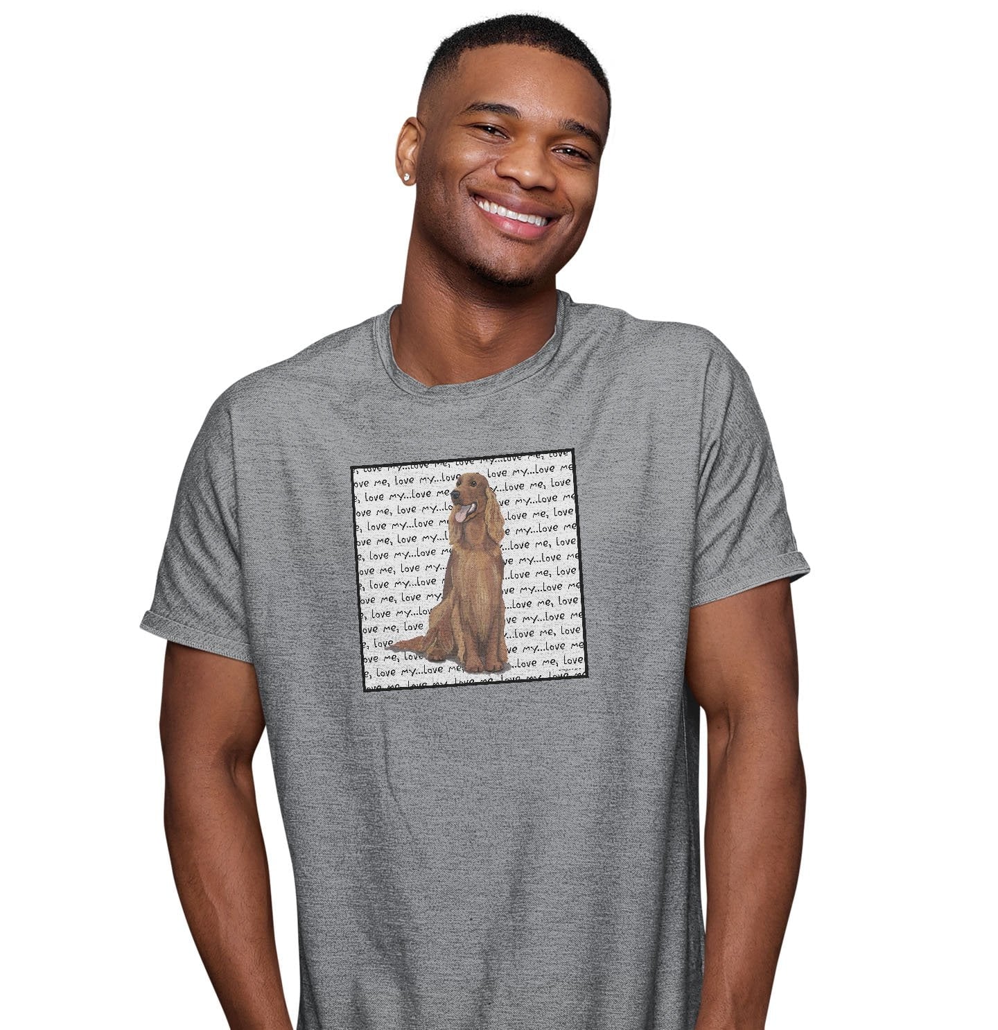 Irish Setter Love Text - Adult Unisex T-Shirt