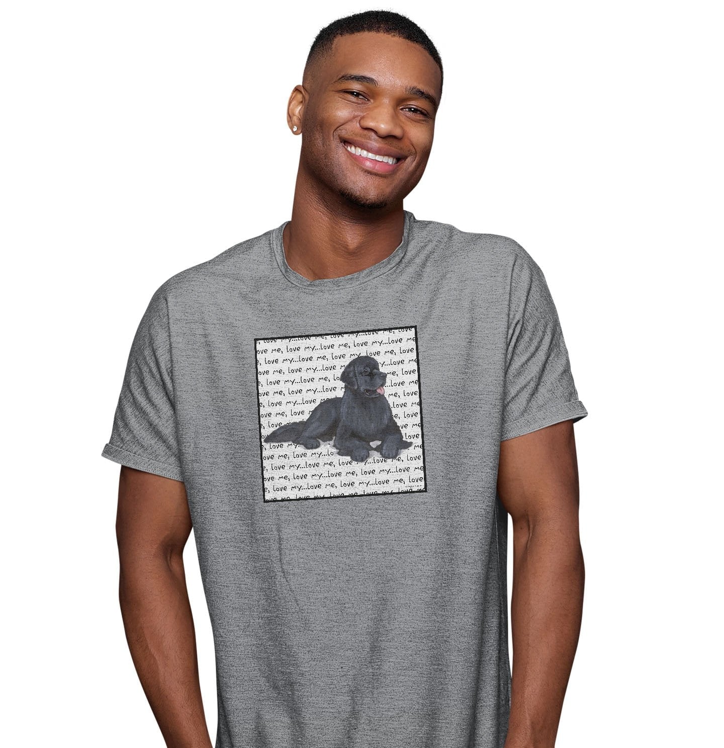 Newfoundland Love Text - Adult Unisex T-Shirt - Image 3