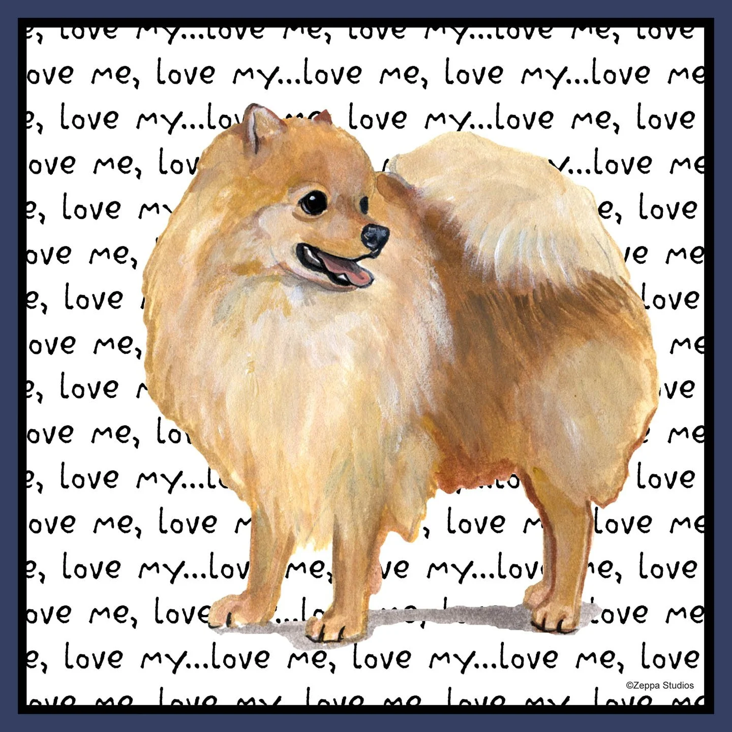 Pomeranian Love Text - Adult Unisex T-Shirt - Image 2