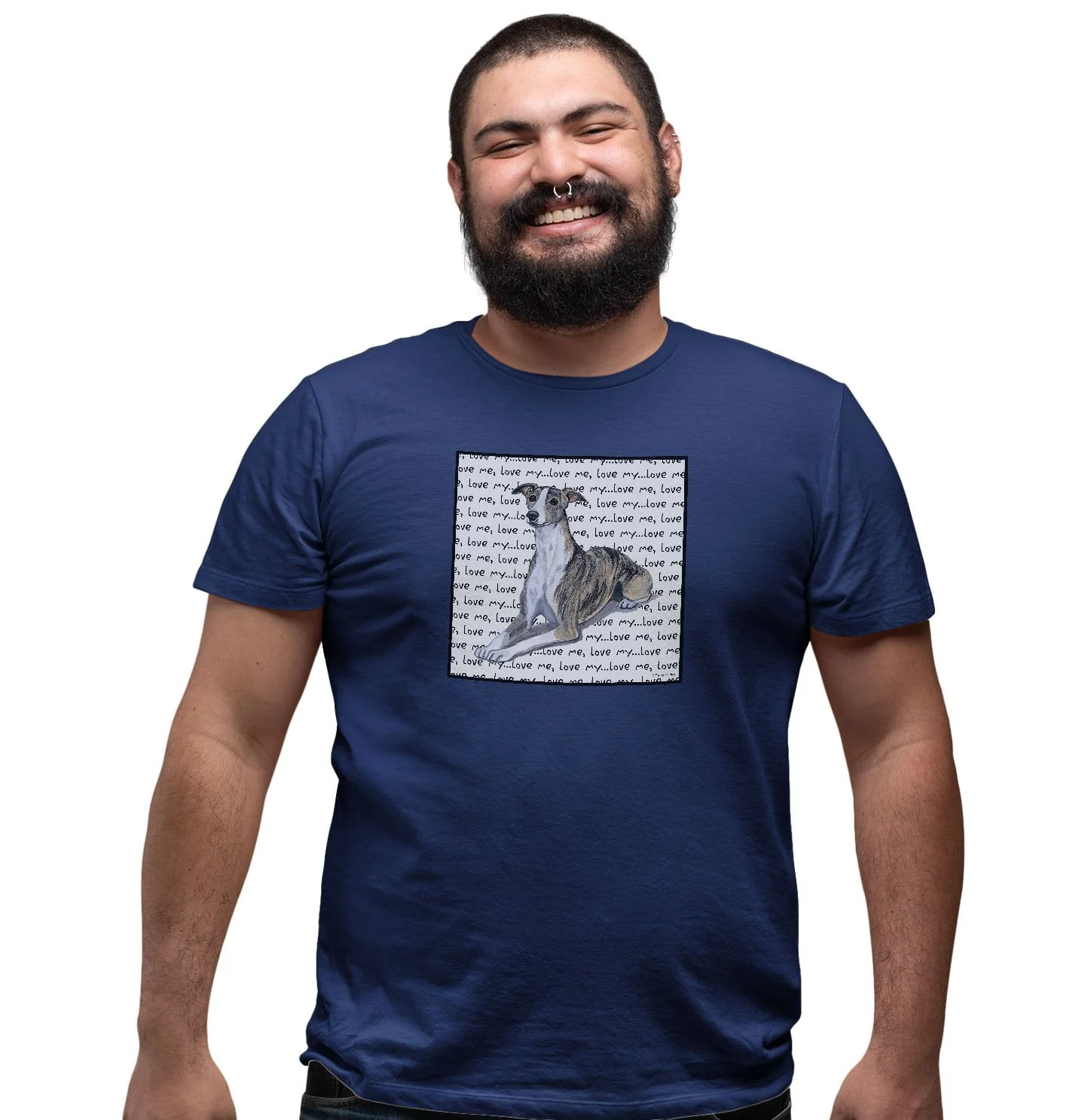 Whippet Love Text - Adult Unisex T-Shirt - Image 5