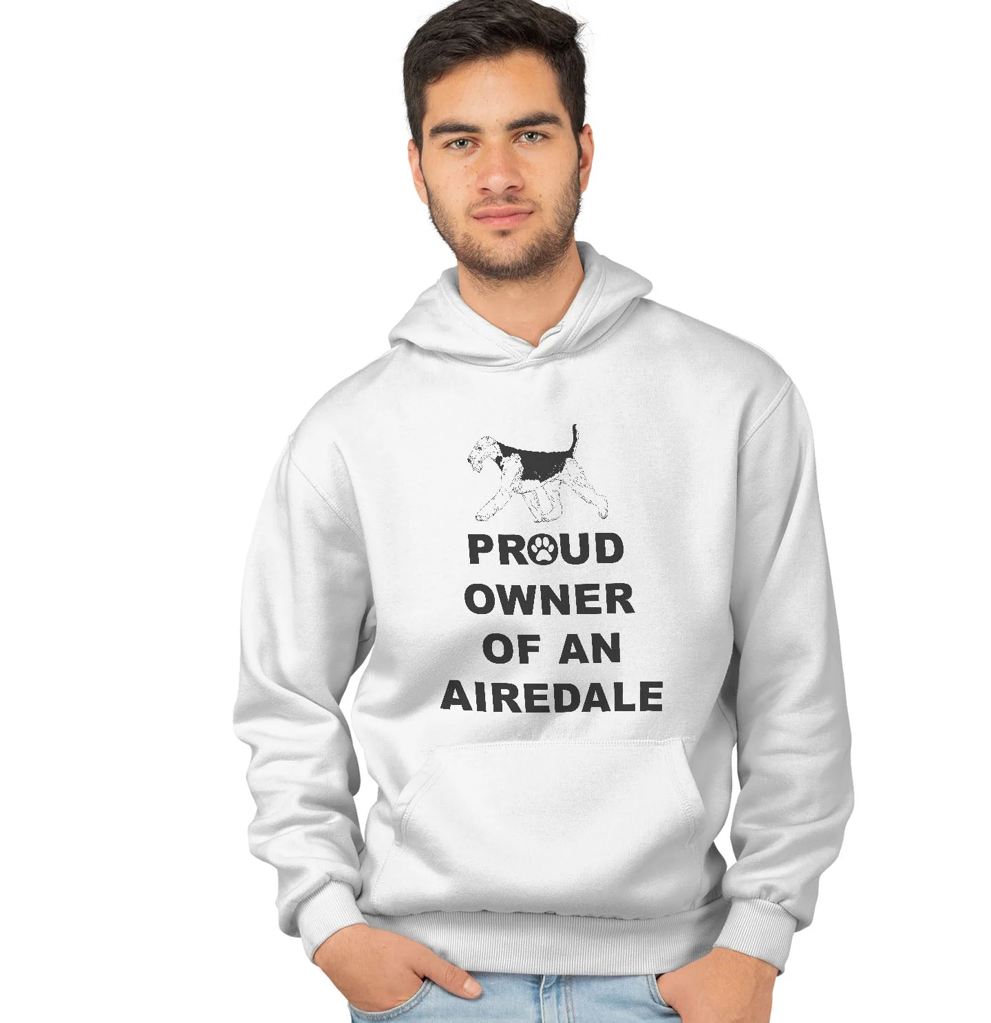 Airedale Terrier Proud Owner - Adult Unisex Hoodie Sweatshirt - Image 3