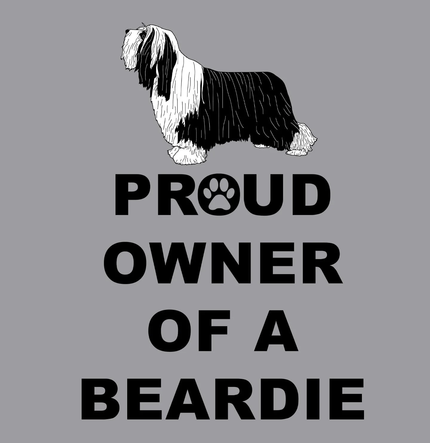 Bearded Collie Proud Owner - Adult Unisex Crewneck Sweatshirt - Image 2