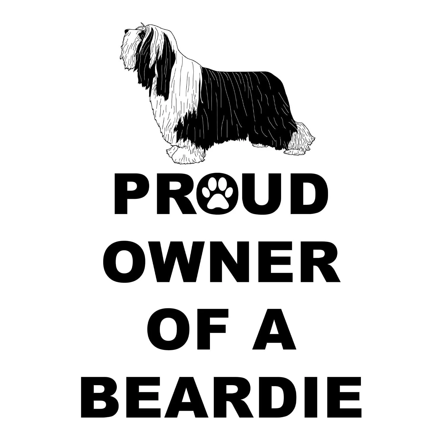 Bearded Collie Proud Owner - Adult Unisex Hoodie Sweatshirt - Image 2