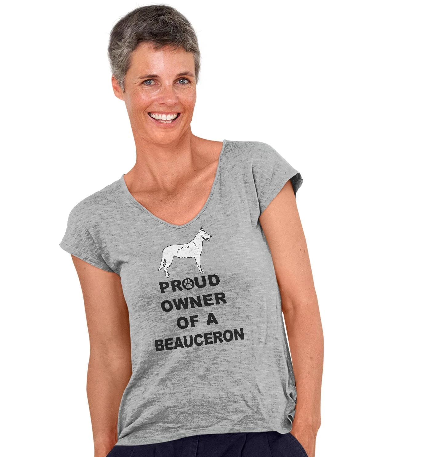 Beauceron Proud Owner - Women's V-Neck T-Shirt - Image 3