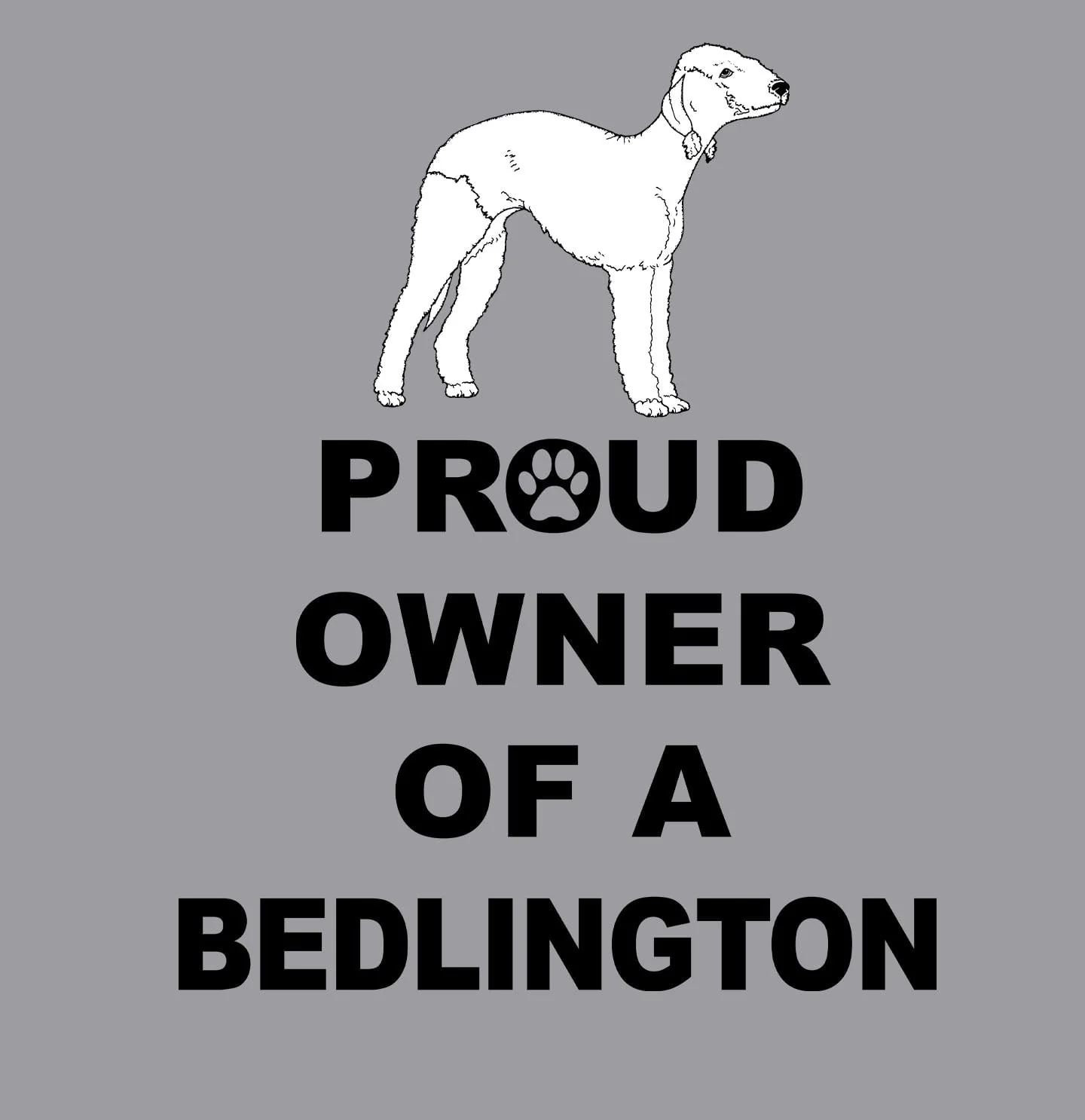 Bedlington Terrier Proud Owner - Adult Unisex Crewneck Sweatshirt - Image 2
