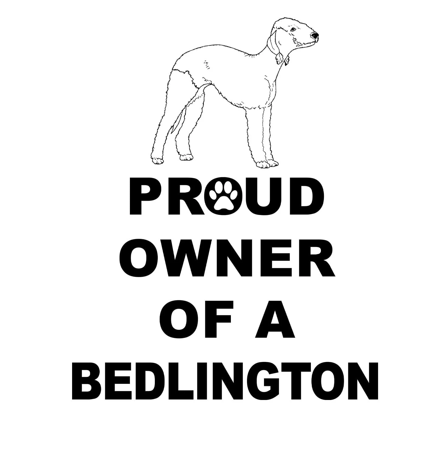 Bedlington Terrier Proud Owner - Adult Unisex Hoodie Sweatshirt - Image 2