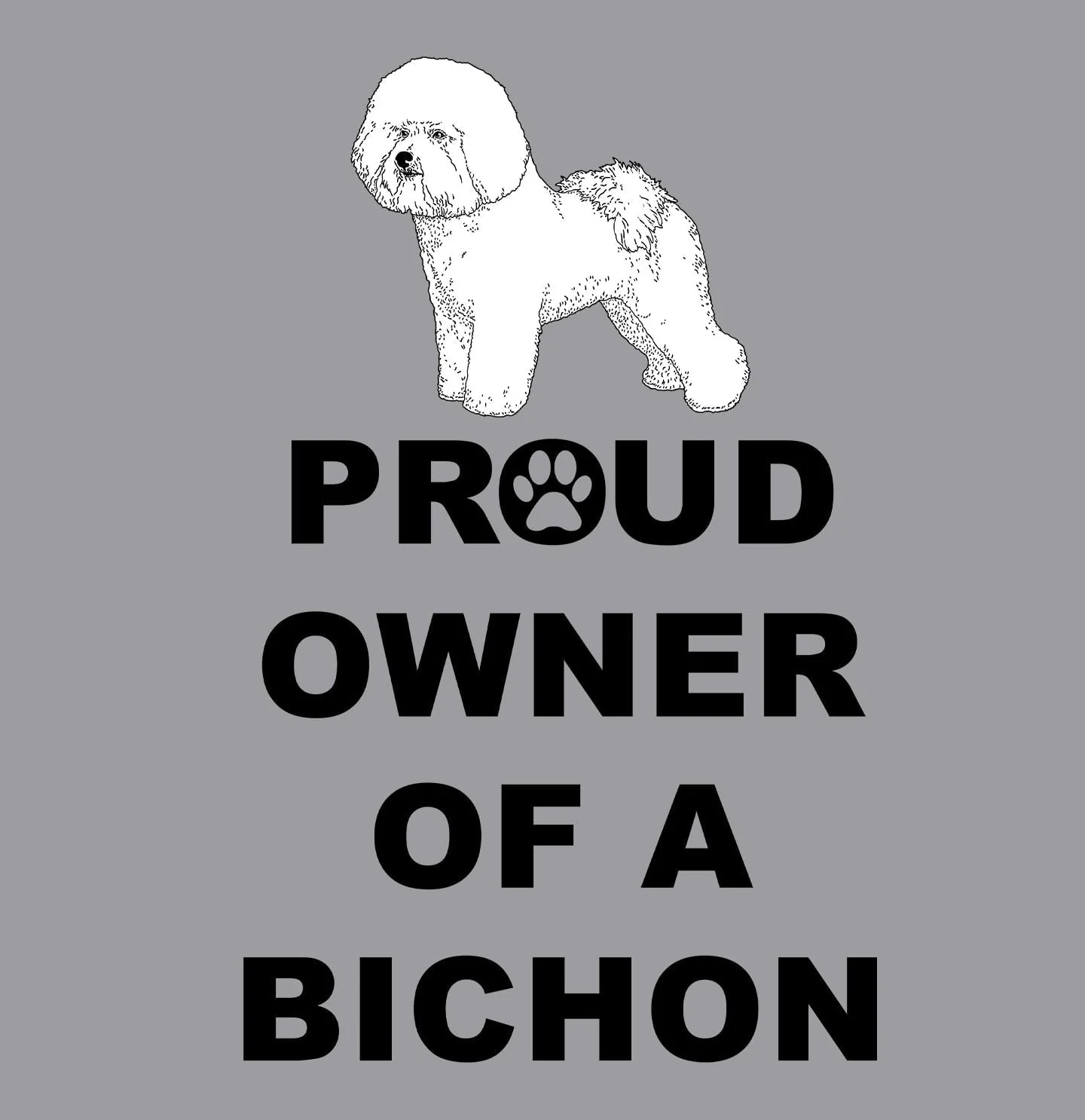 Bichon Frise Proud Owner - Adult Unisex Crewneck Sweatshirt - Image 2