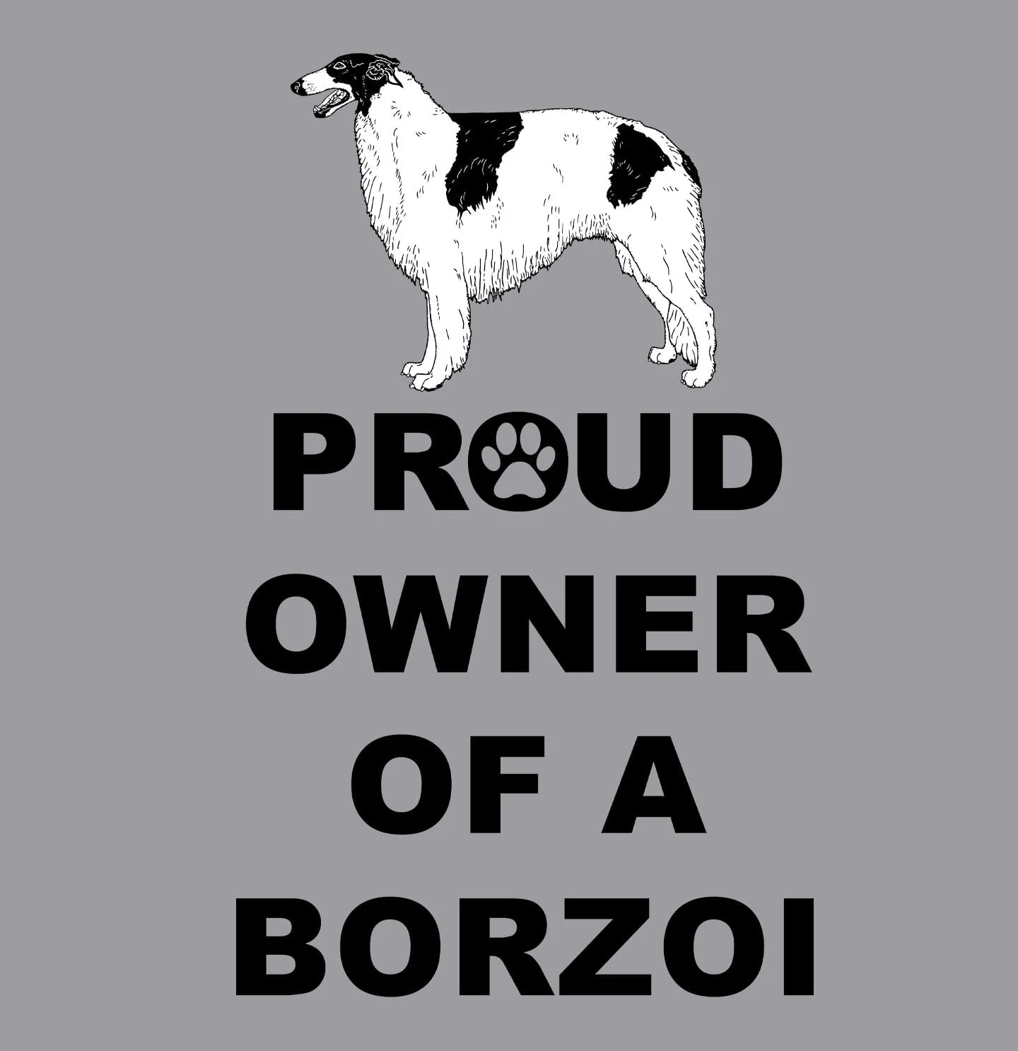 Borzoi Proud Owner - Adult Unisex Crewneck Sweatshirt - Image 2