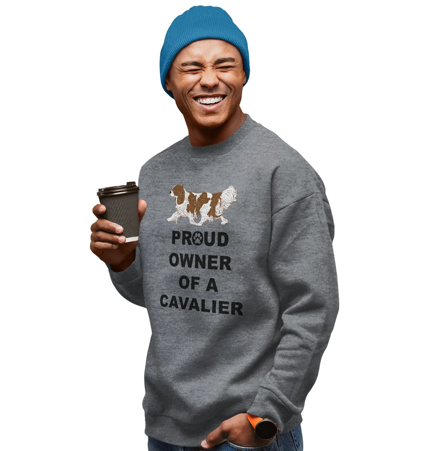 Cavalier King Charles Spaniel Proud Owner - Adult Unisex Crewneck Sweatshirt
