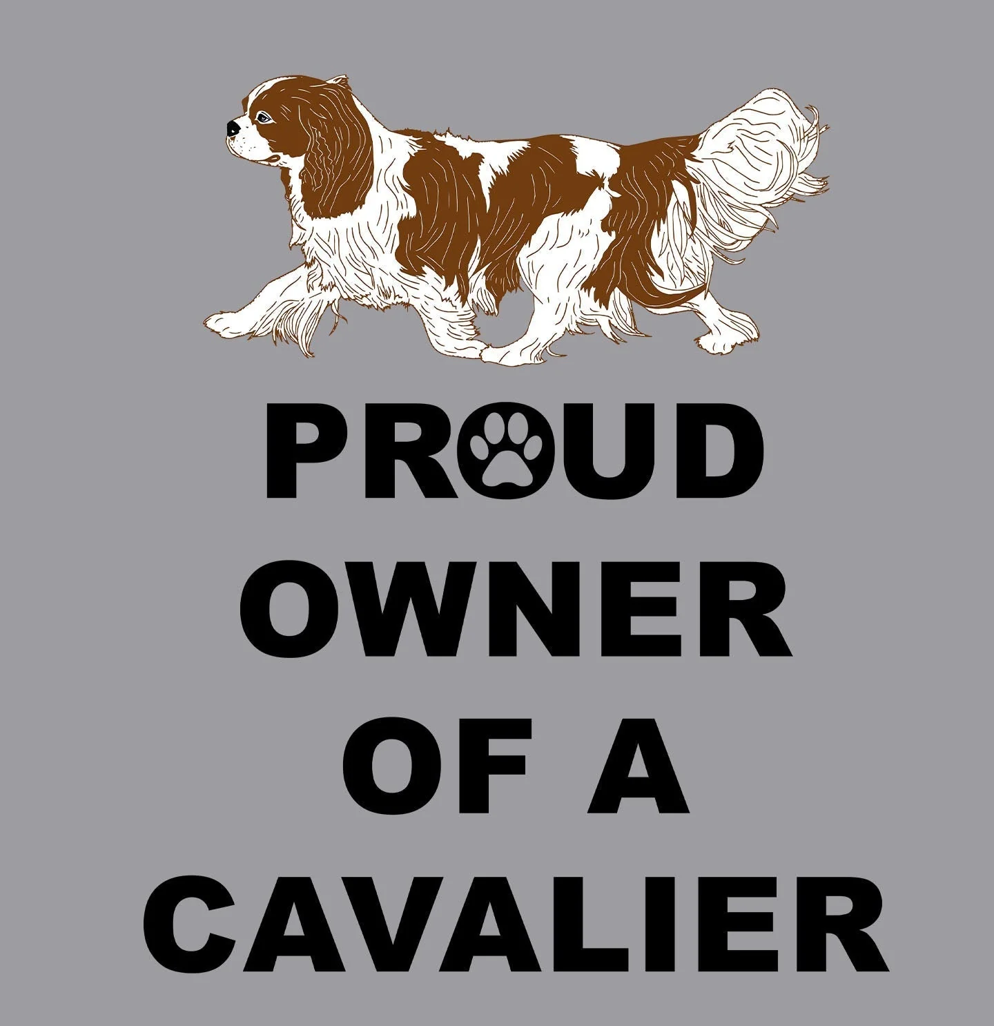 Cavalier King Charles Spaniel Proud Owner - Adult Unisex Crewneck Sweatshirt - Image 2