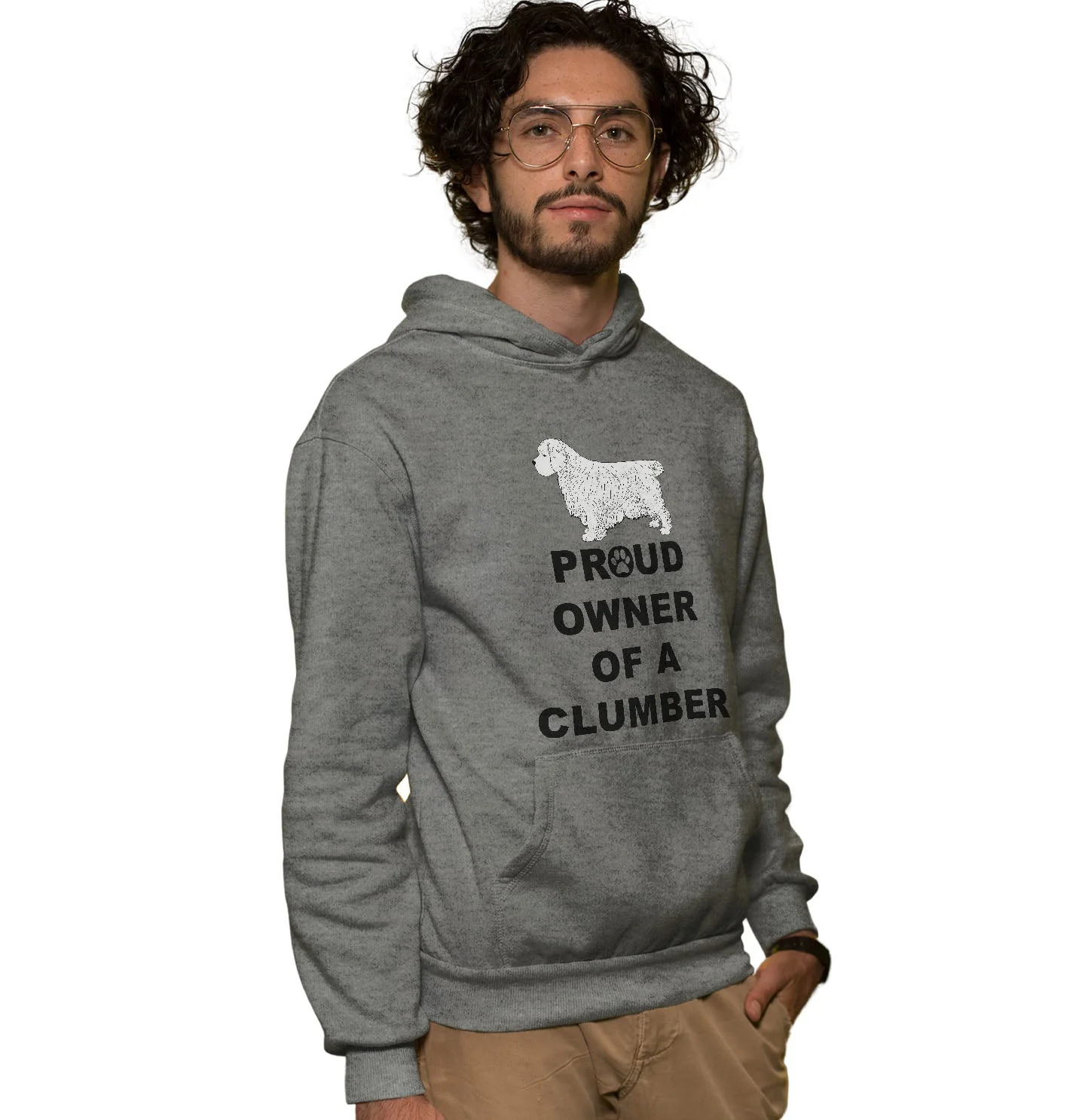Clumber Spaniel Proud Owner - Adult Unisex Hoodie Sweatshirt - Image 3