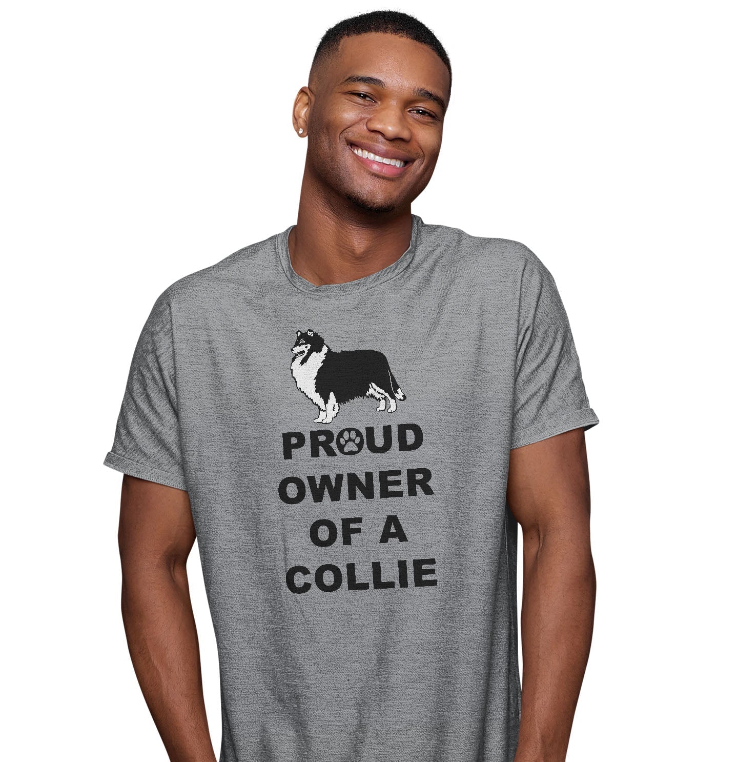 Rough Collie Proud Owner - Adult Unisex T-Shirt - Image 3