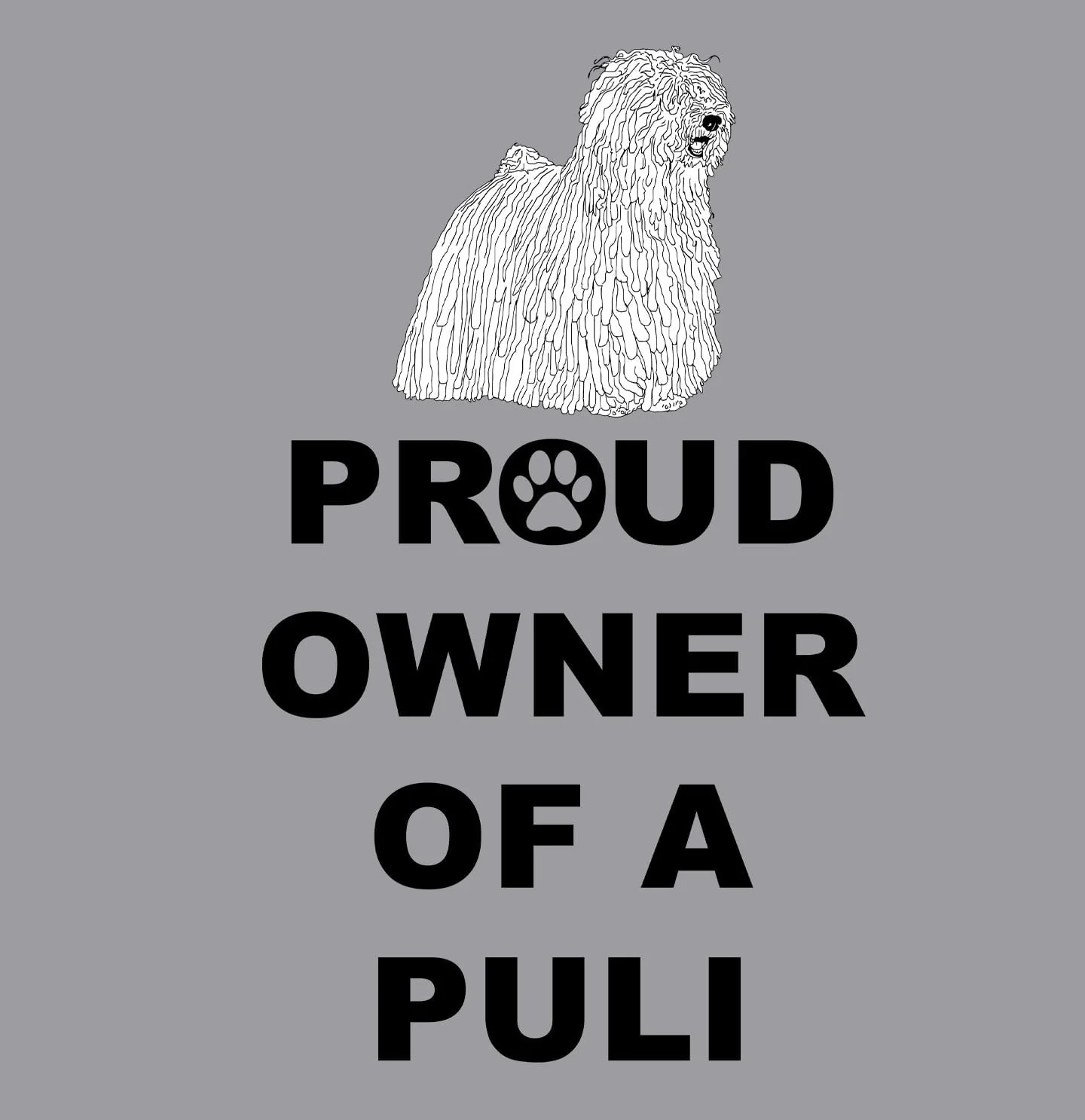 White Puli Proud Owner - Adult Unisex Crewneck Sweatshirt - Image 2