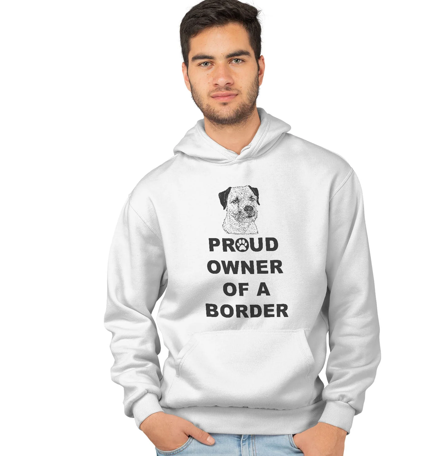 Border Terrier Proud Owner - Adult Unisex Hoodie Sweatshirt - Image 3