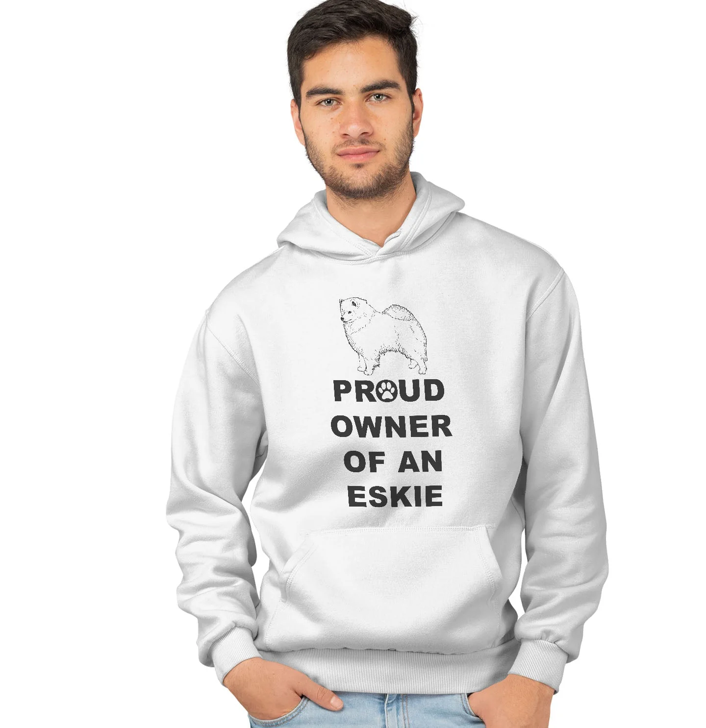American Eskimo Dog Proud Owner - Adult Unisex Hoodie Sweatshirt - Image 3