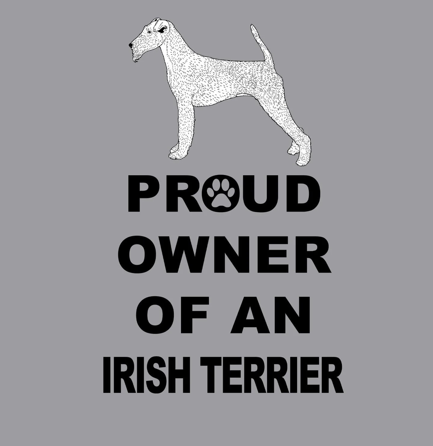 Irish Terrier Proud Owner - Adult Unisex Hoodie Sweatshirt - Image 2