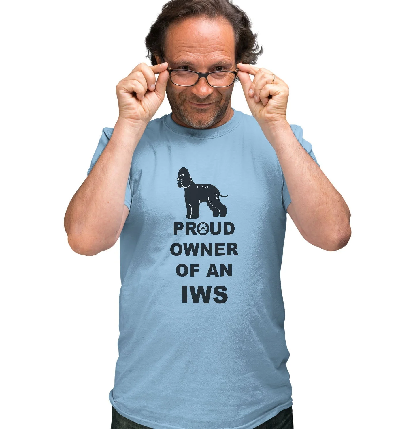Irish Water Spaniel Proud Owner - Adult Unisex T-Shirt - Image 3