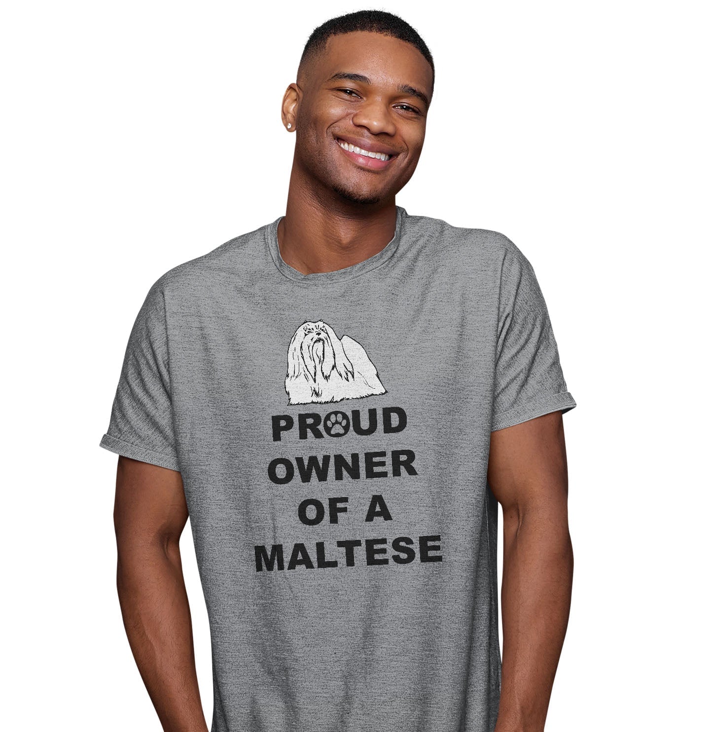 Maltese Proud Owner - Adult Unisex T-Shirt - Image 3