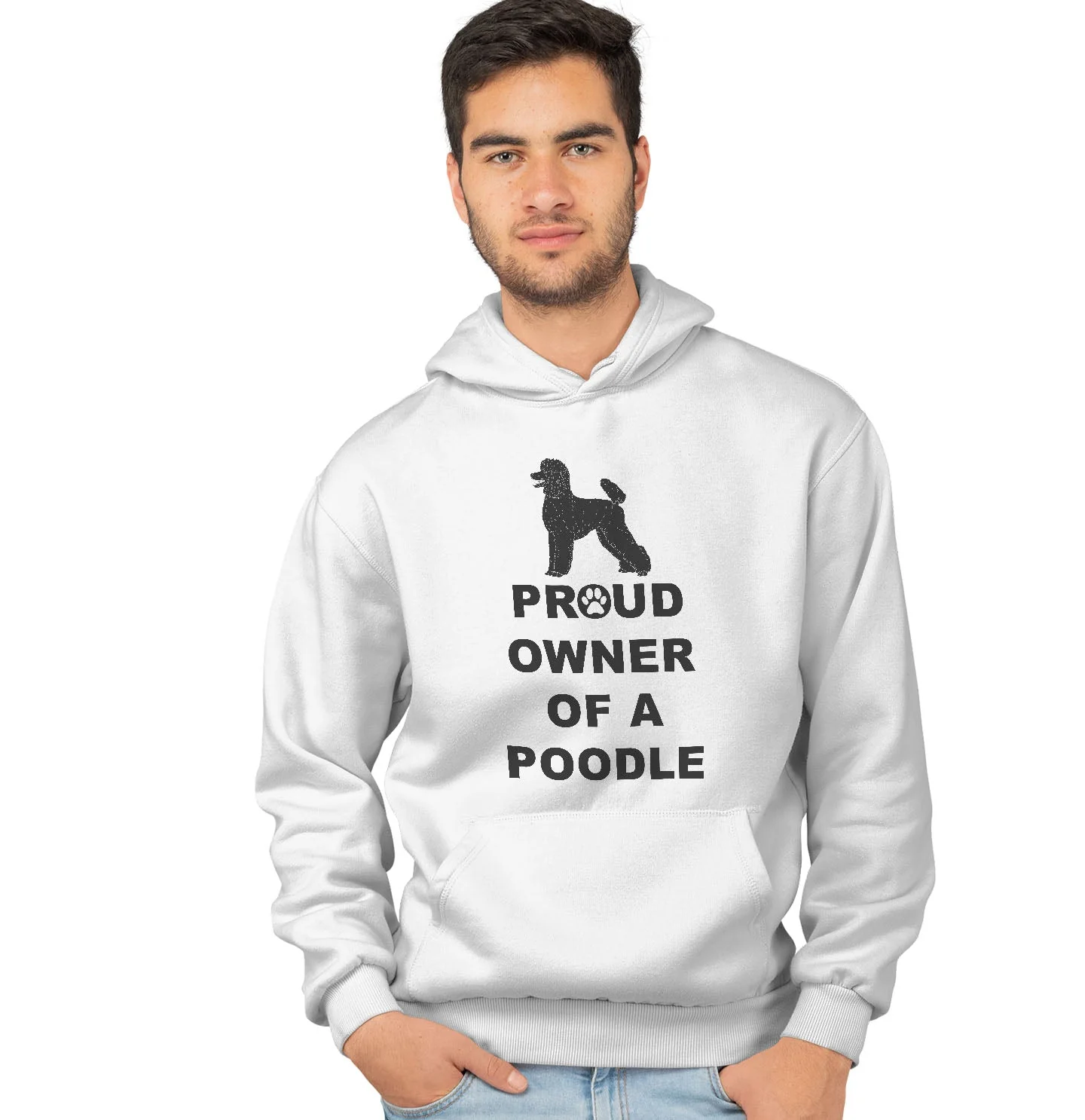 Black Poodle Proud Owner - Adult Unisex Hoodie Sweatshirt - Image 3
