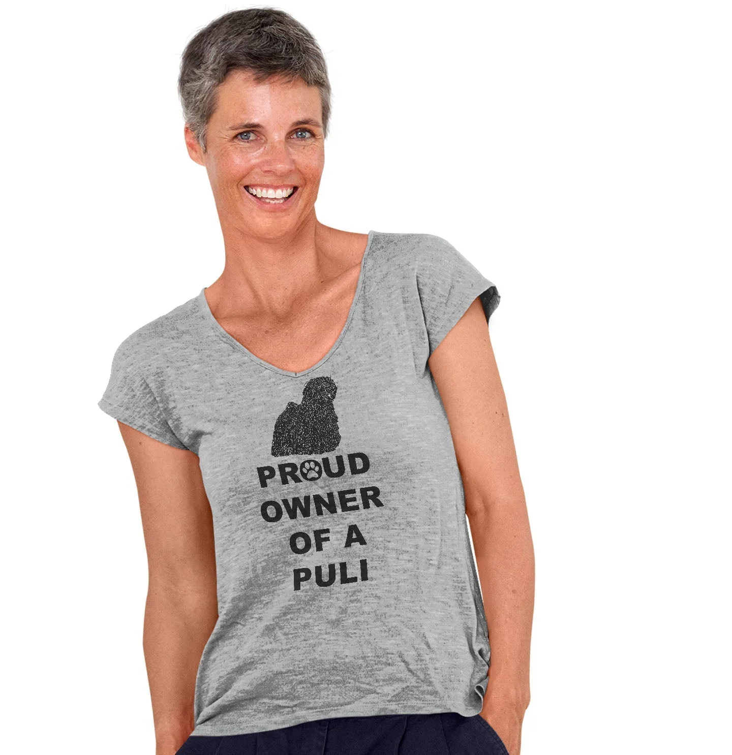 Puli Proud Owner - Women's V-Neck T-Shirt - Image 3